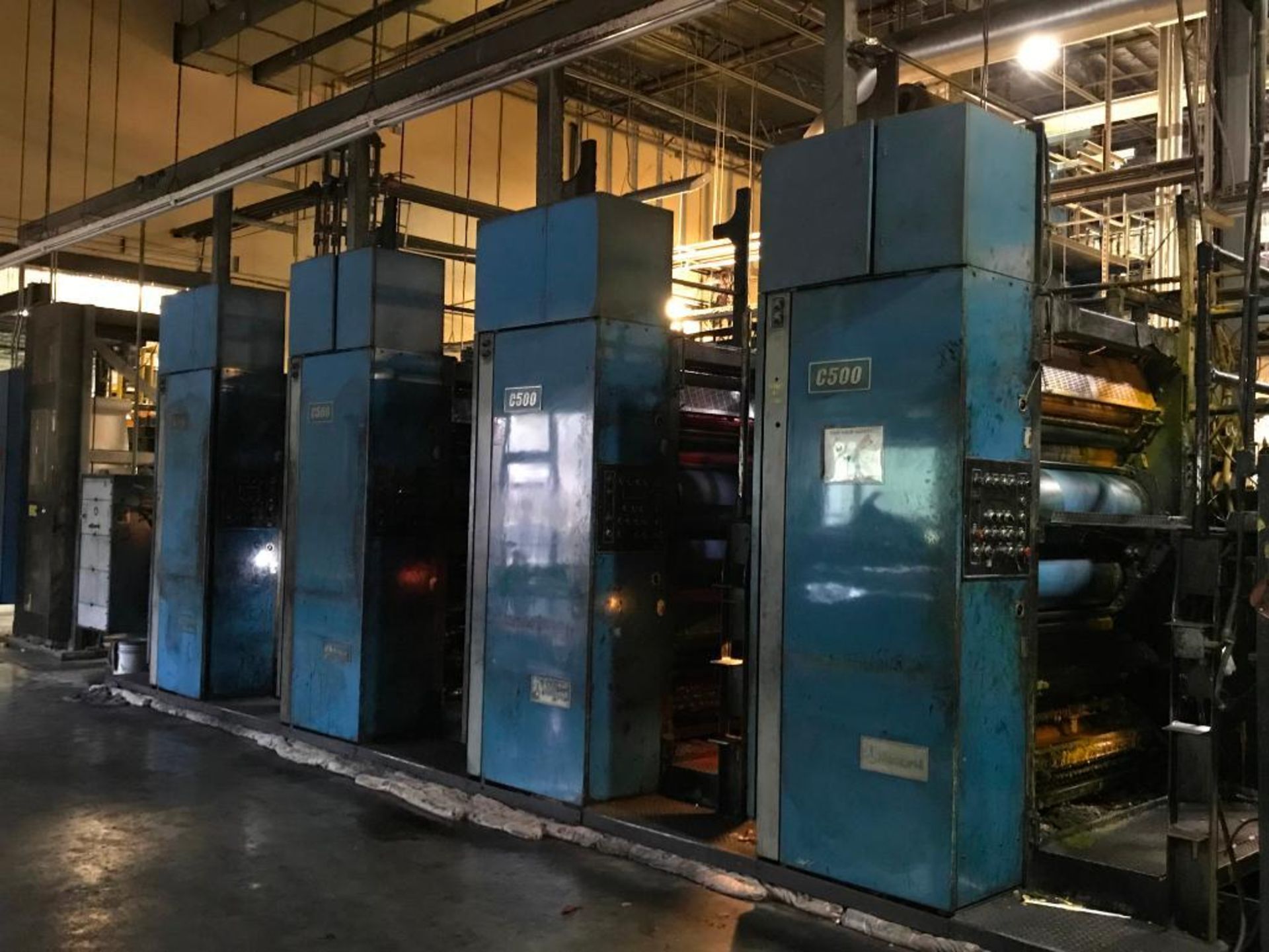 Goss C500 21 in. x 40 in. 4-Unit Heatset Web Offset Press Line consisting of: Butler L40ED - Image 4 of 15