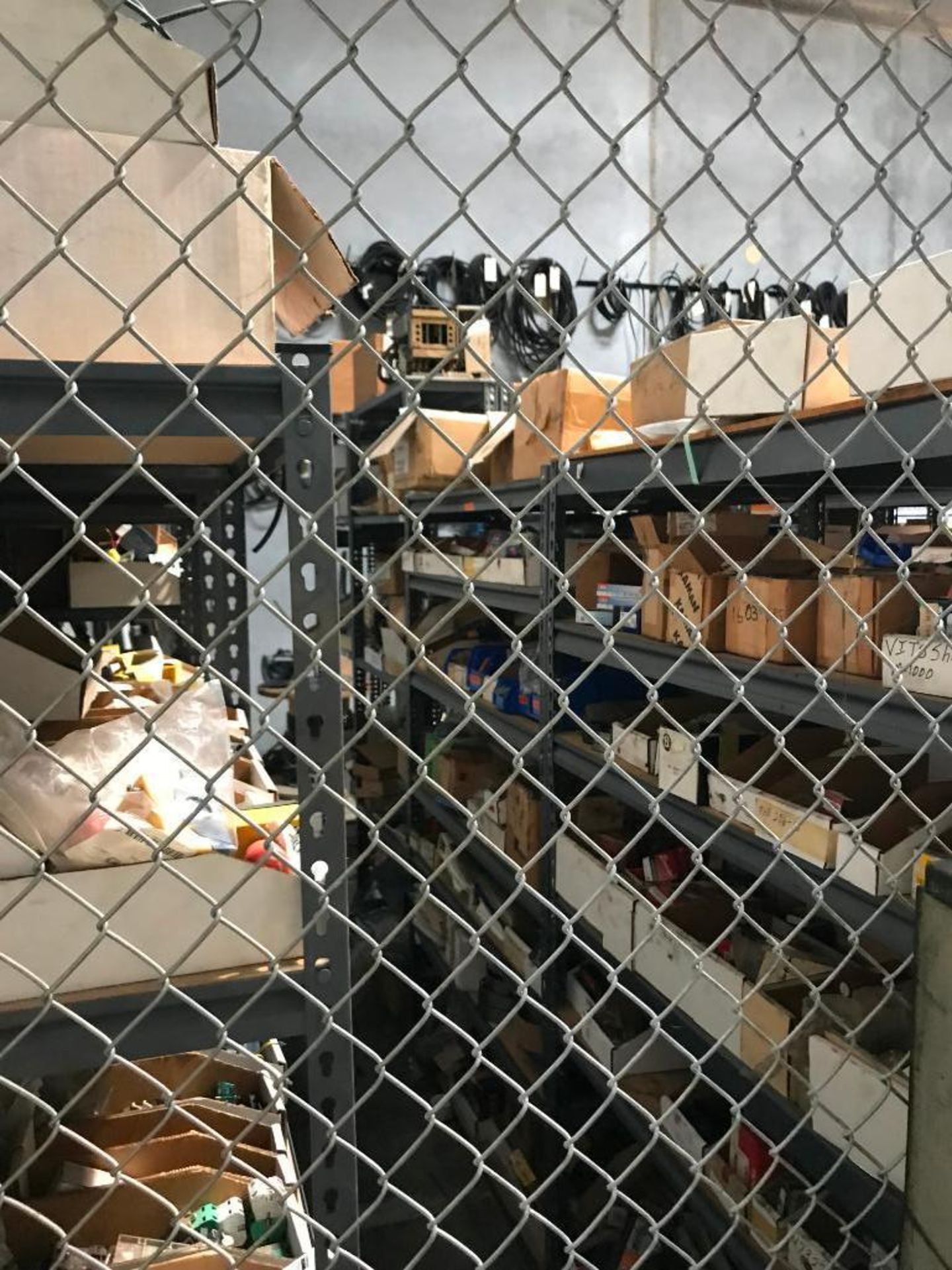 LOT: Tool Crib including Assorted Shelving, Flammable Storage Cabinets, V-Belts, Allen Bradley - Image 3 of 6