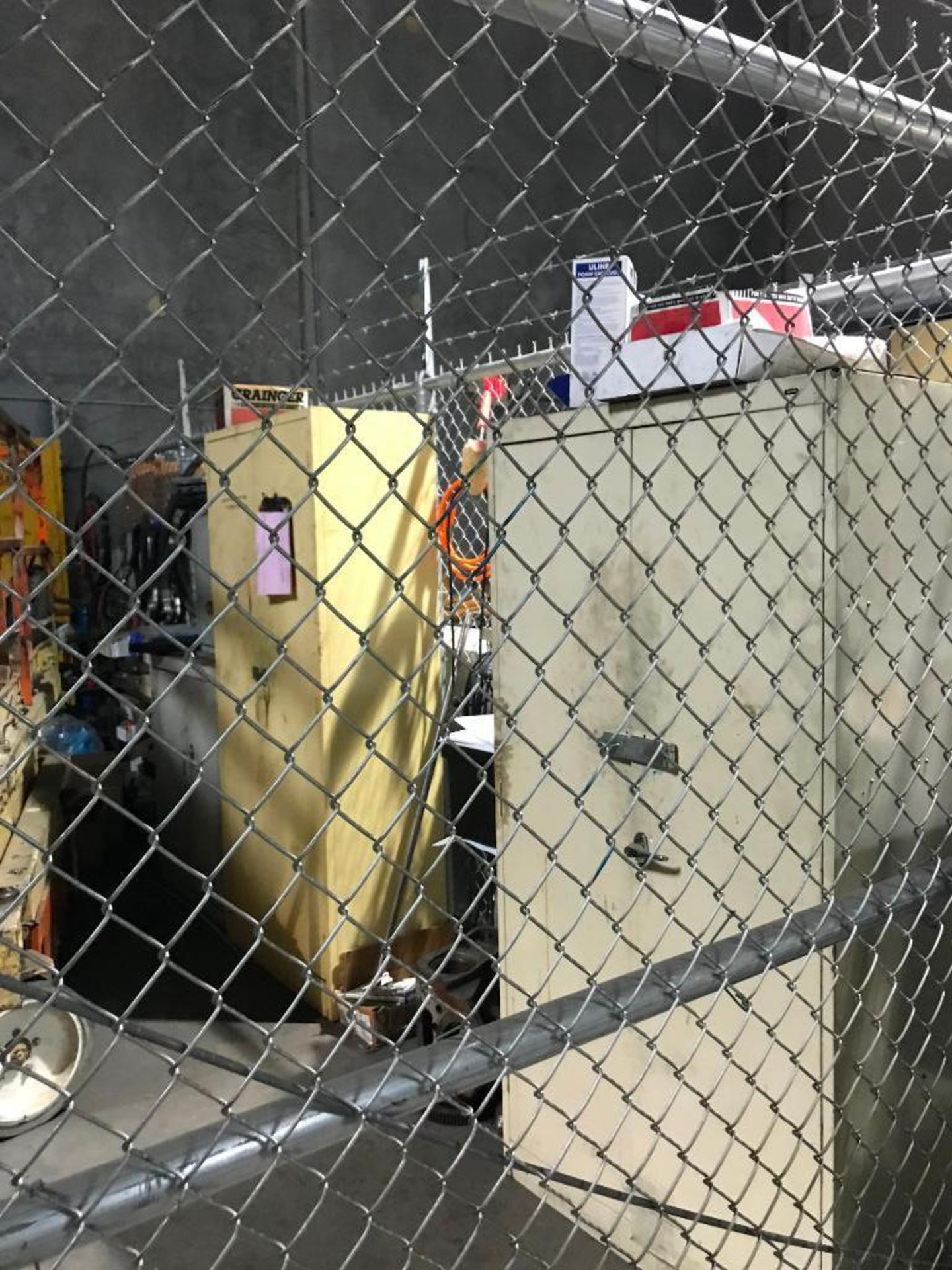 LOT: Tool Crib including Assorted Shelving, Flammable Storage Cabinets, V-Belts, Allen Bradley - Image 2 of 6