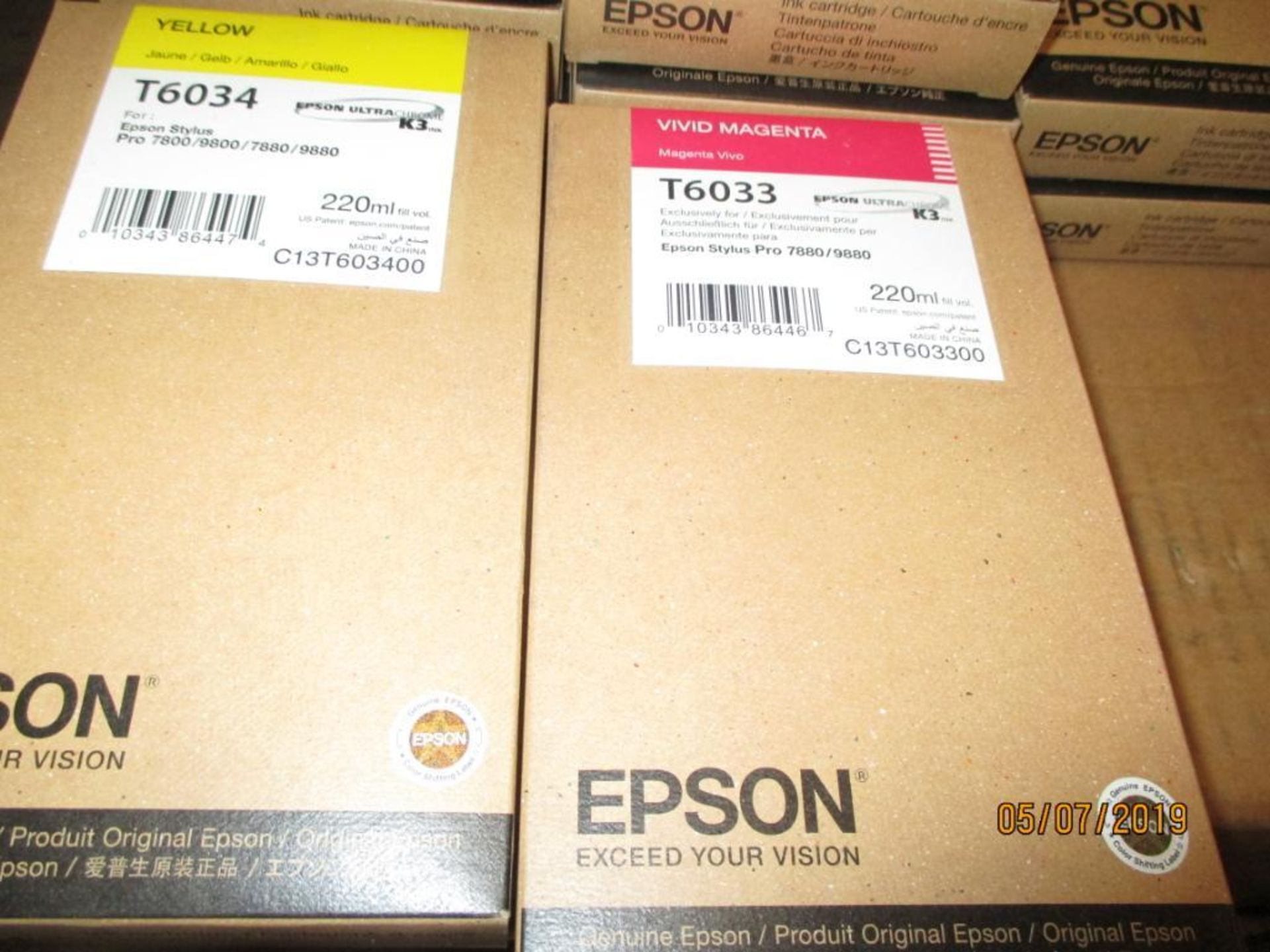 LOT: (14) Epson Inkjet Cartridges, Various Colors