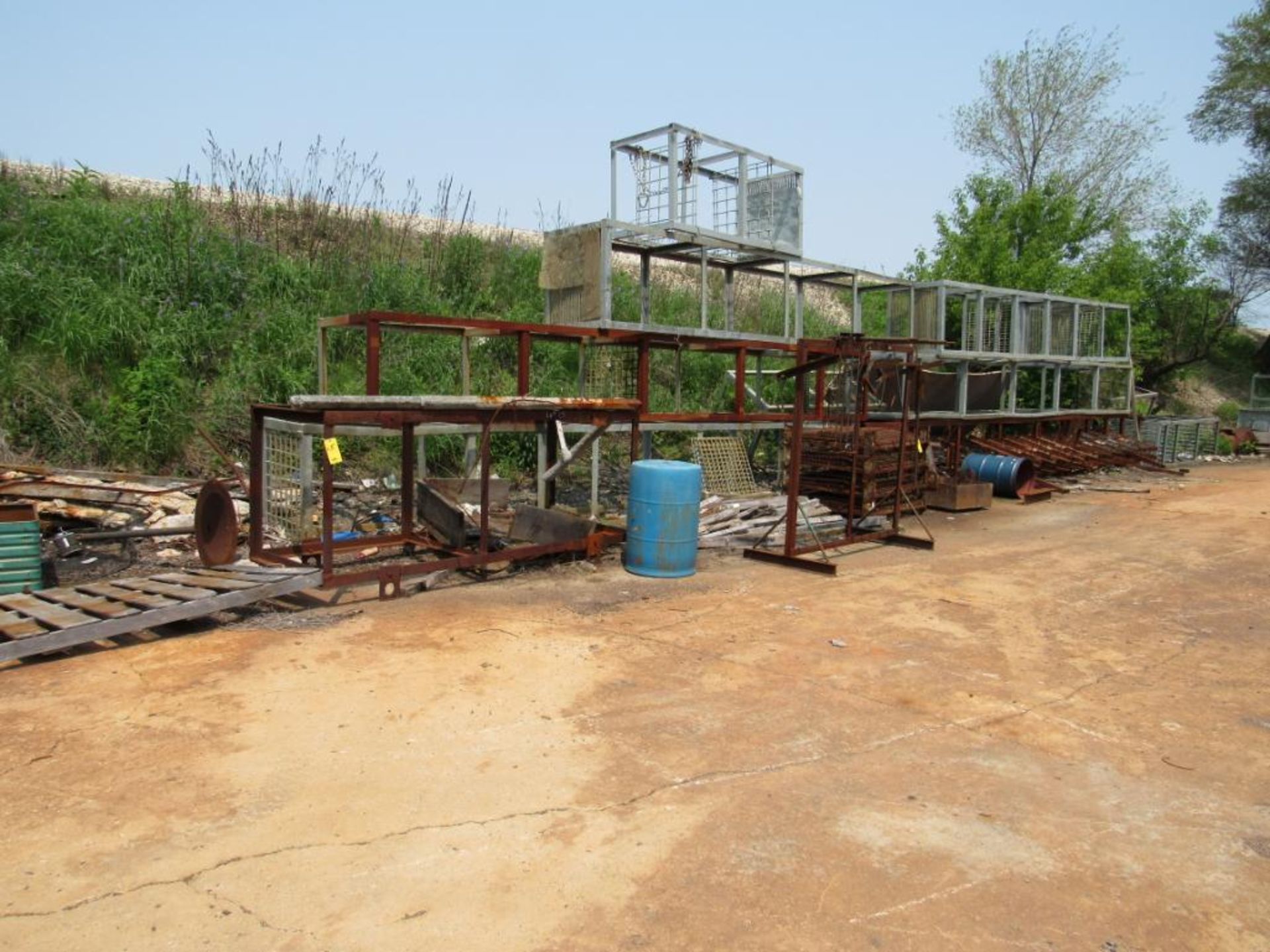 LOT: Assorted Size Dip Baskets, Fixtures & Stands (along railroad embankment) - Image 3 of 3