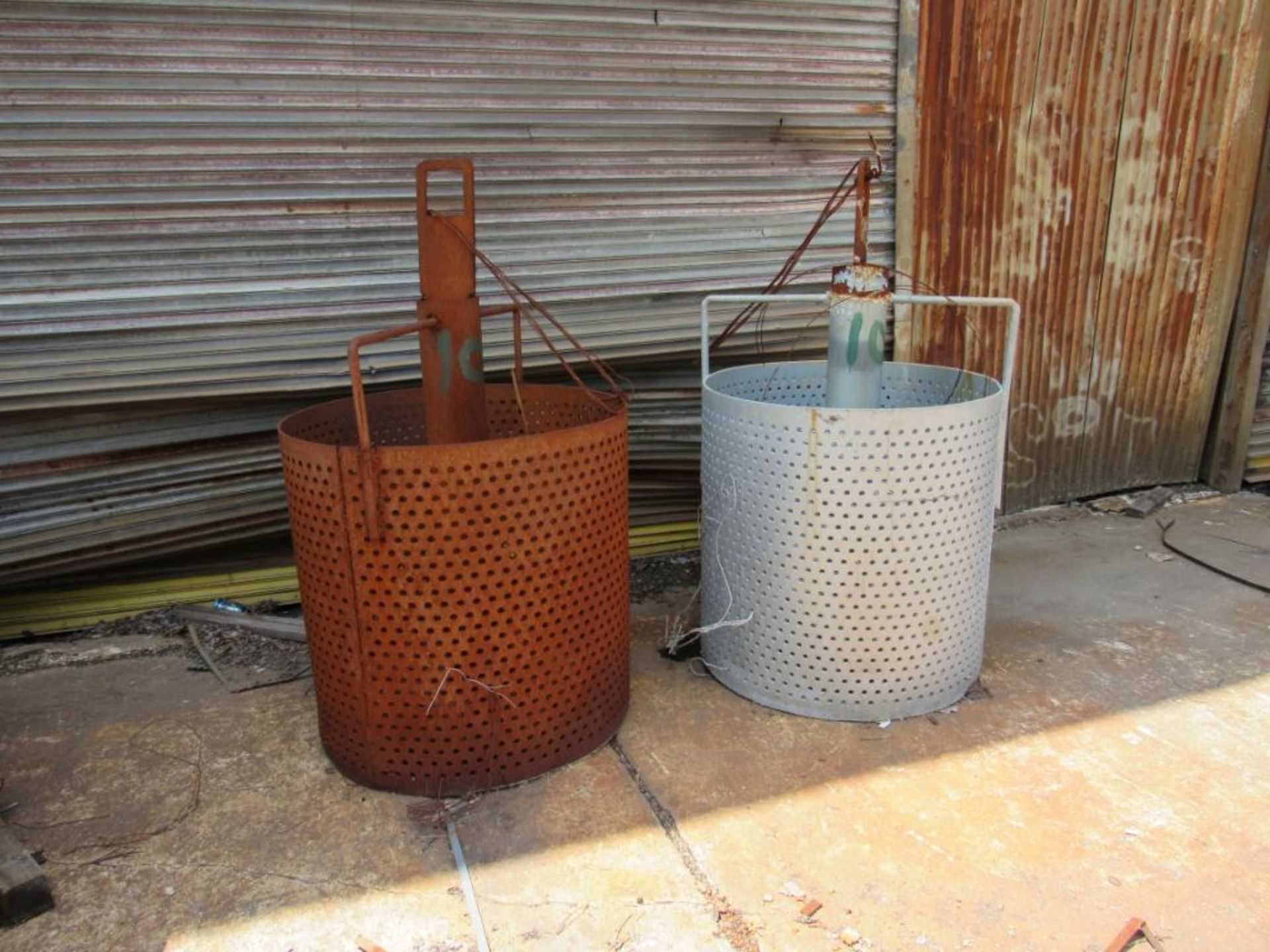 LOT: (5) 36 in. x 36 in. High Galvanizing Baskets (outside along east wall of Building #1) - Image 2 of 2