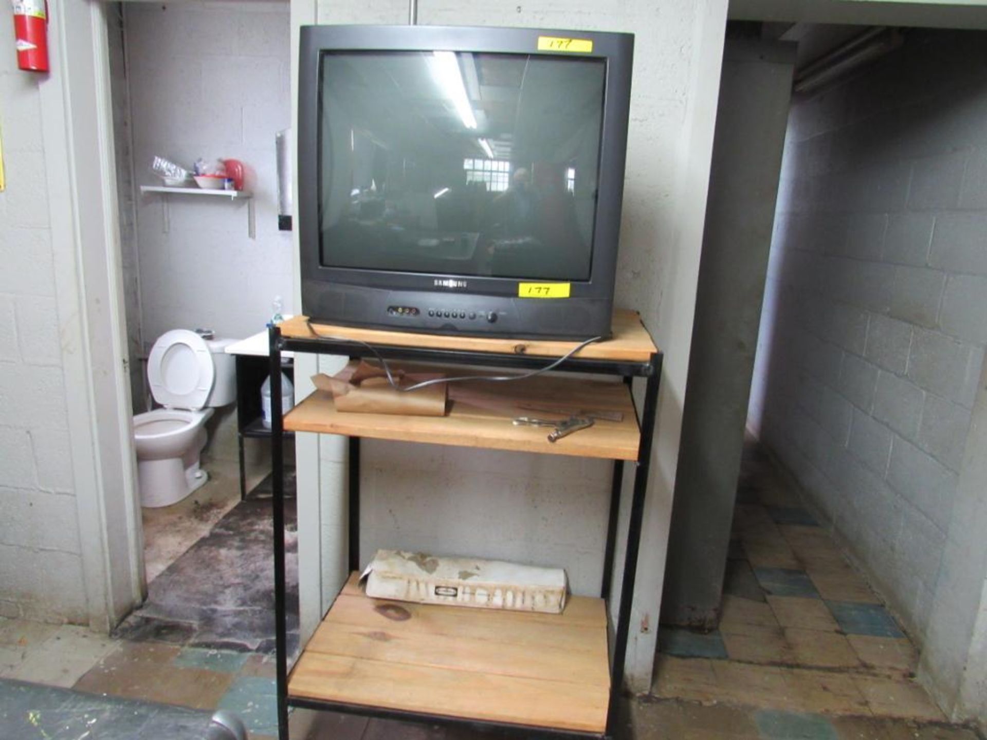 LOT: Contents of Foremans Office in Building #2 including (1) Wooden Desk, (1) Chair, (1) Cabinet, ( - Image 2 of 8