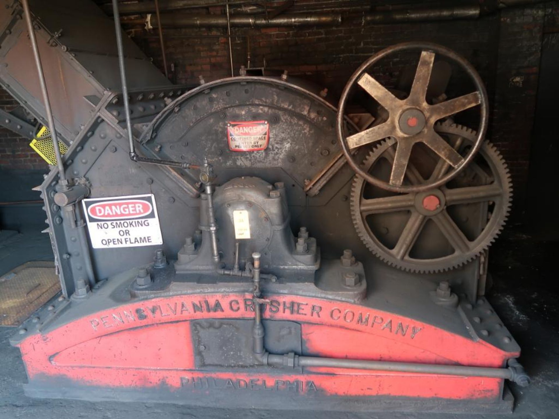 LOT: (2) Pennsylvania Crusher Co. Hammer Mill Pulverizers, Overhead Feed Hopper, Bottom Discharge,