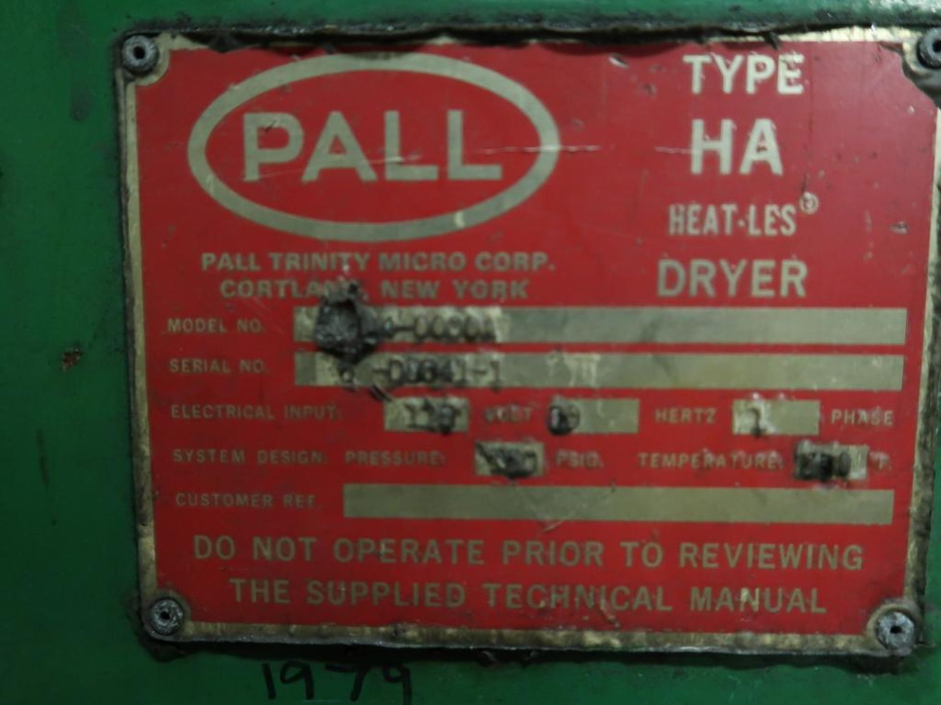 Pall Type HA Air Dryer - Image 2 of 2