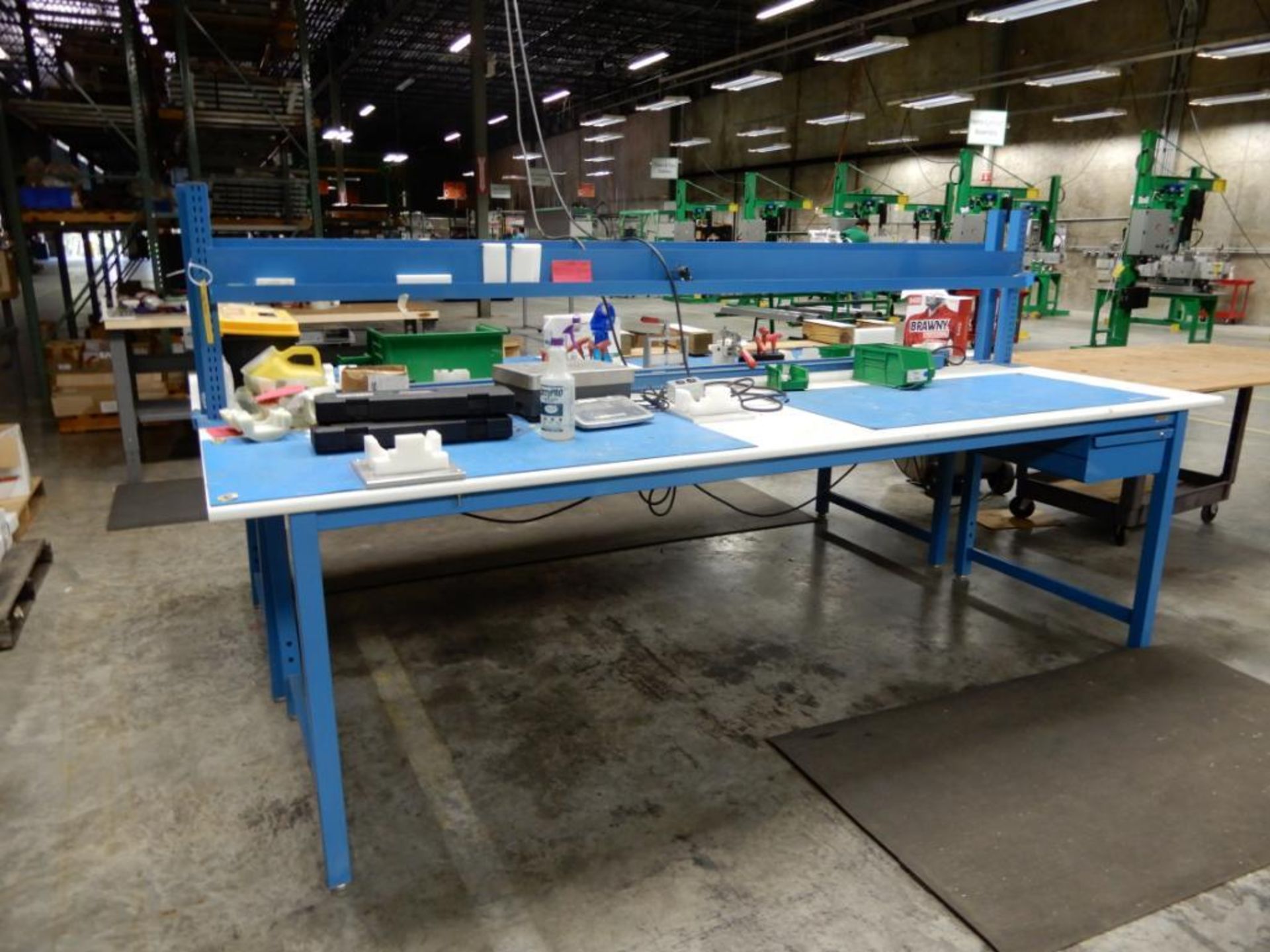 LOT: (5) Blue Work Benches - Image 5 of 5