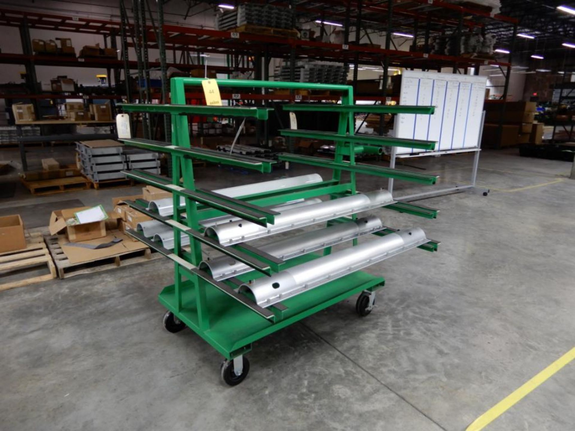 LOT: (2) Green Portable Cantelever Style Racks
