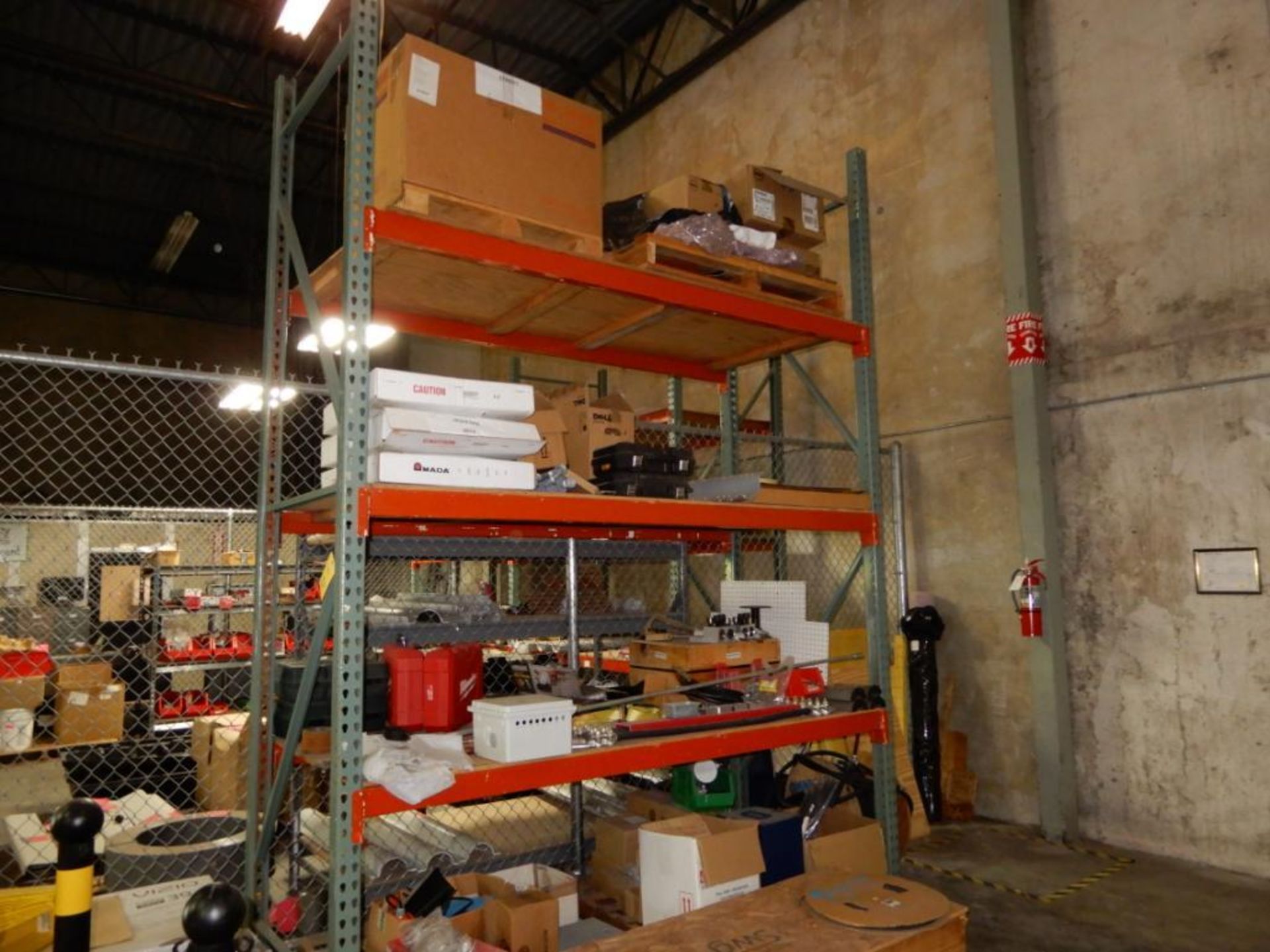 LOT: (1) Section of Pallet Rack and Contents
