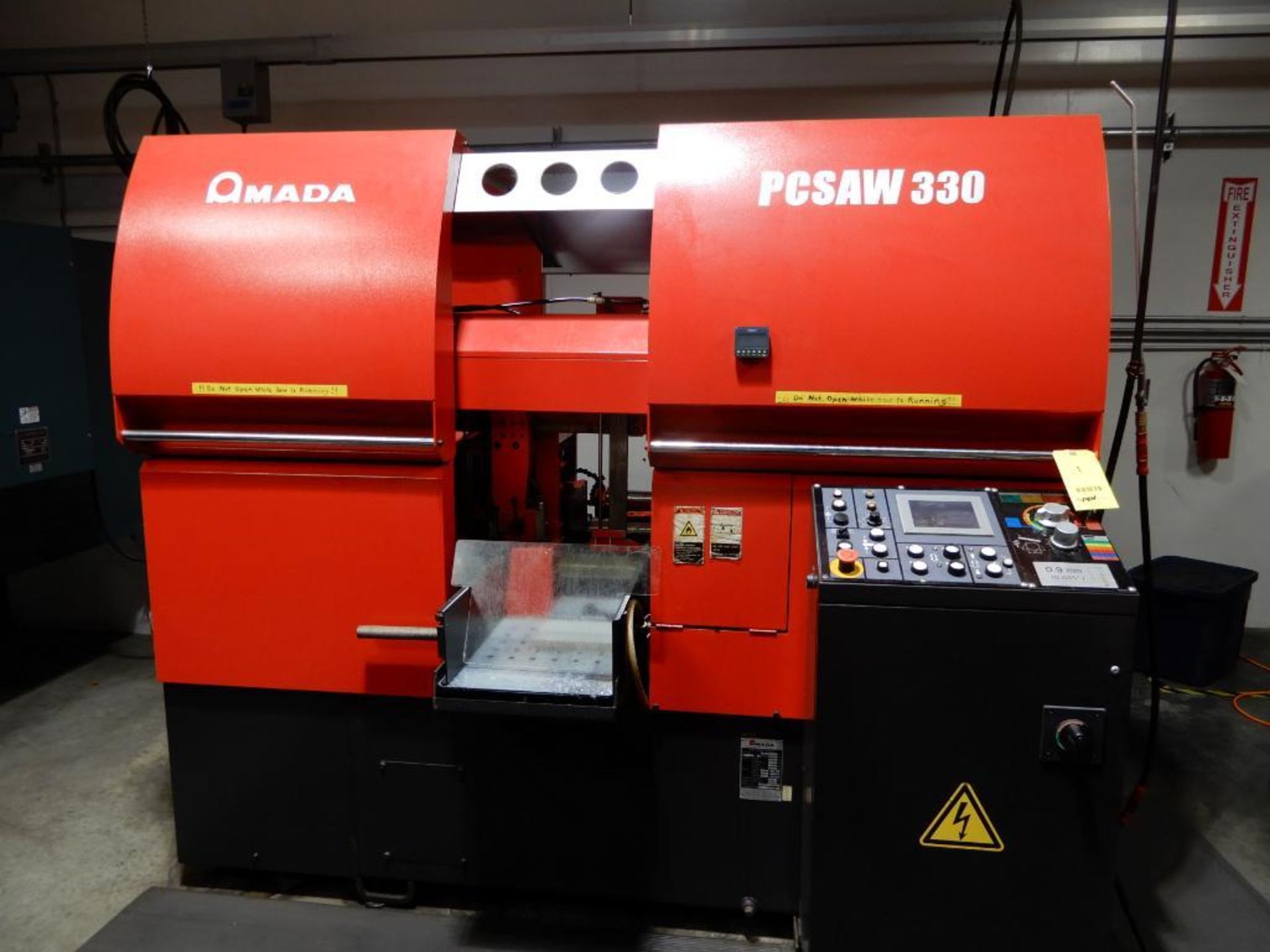 Amada 13in. x 13in.Horizontal Single Pulse Cutting Metal Band Saw Model PCSAW330, S/N 30150171 (