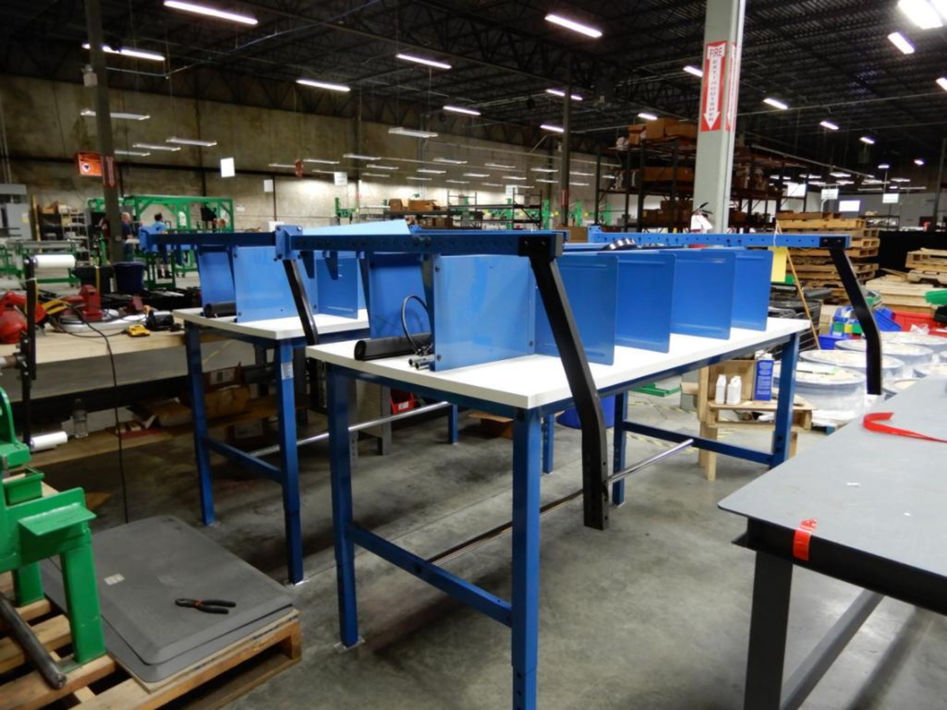 LOT: (5) Blue Work Benches