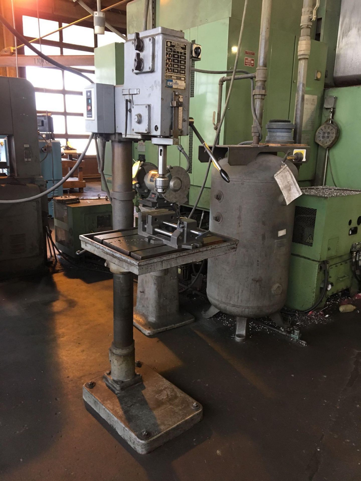 Ikeda 3ft. Arm x 9in. Column Radial Drill Model RMS-9, S/N N/A, 50- 1500 RPM, Power Elevation,