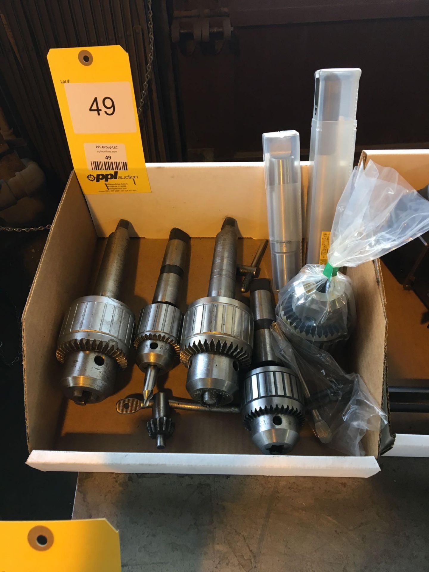 LOT: Taper Shank Drill Chucks and Arbors