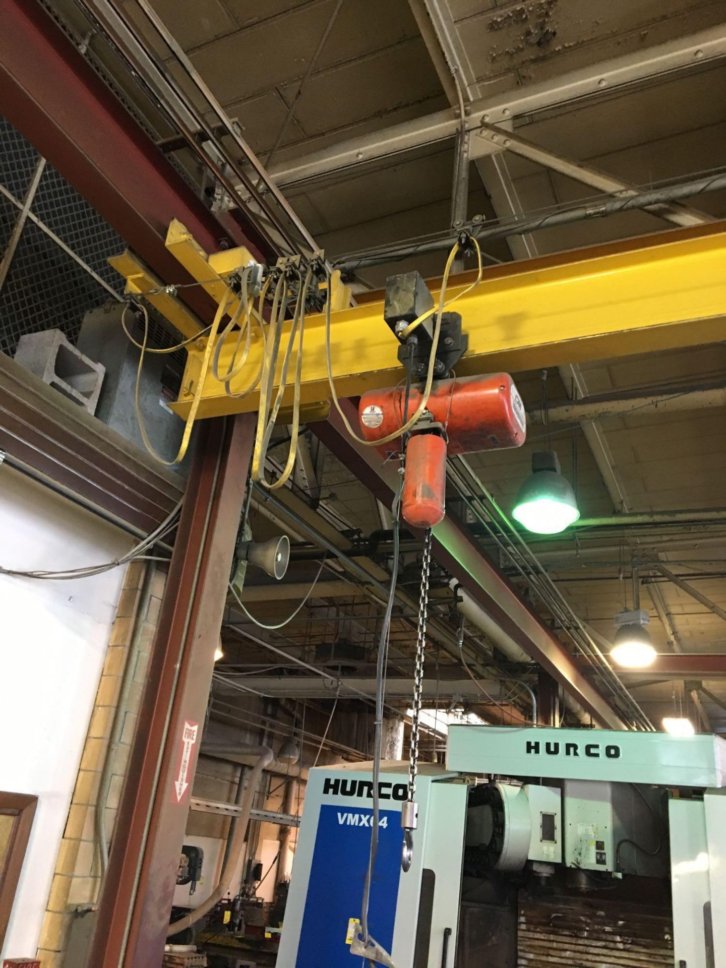 OMH 1-Ton x 25ft. Span Single Girder Under Hung Manual Bridge Crane, w/CM 1-Ton Electric Chain - Image 2 of 3