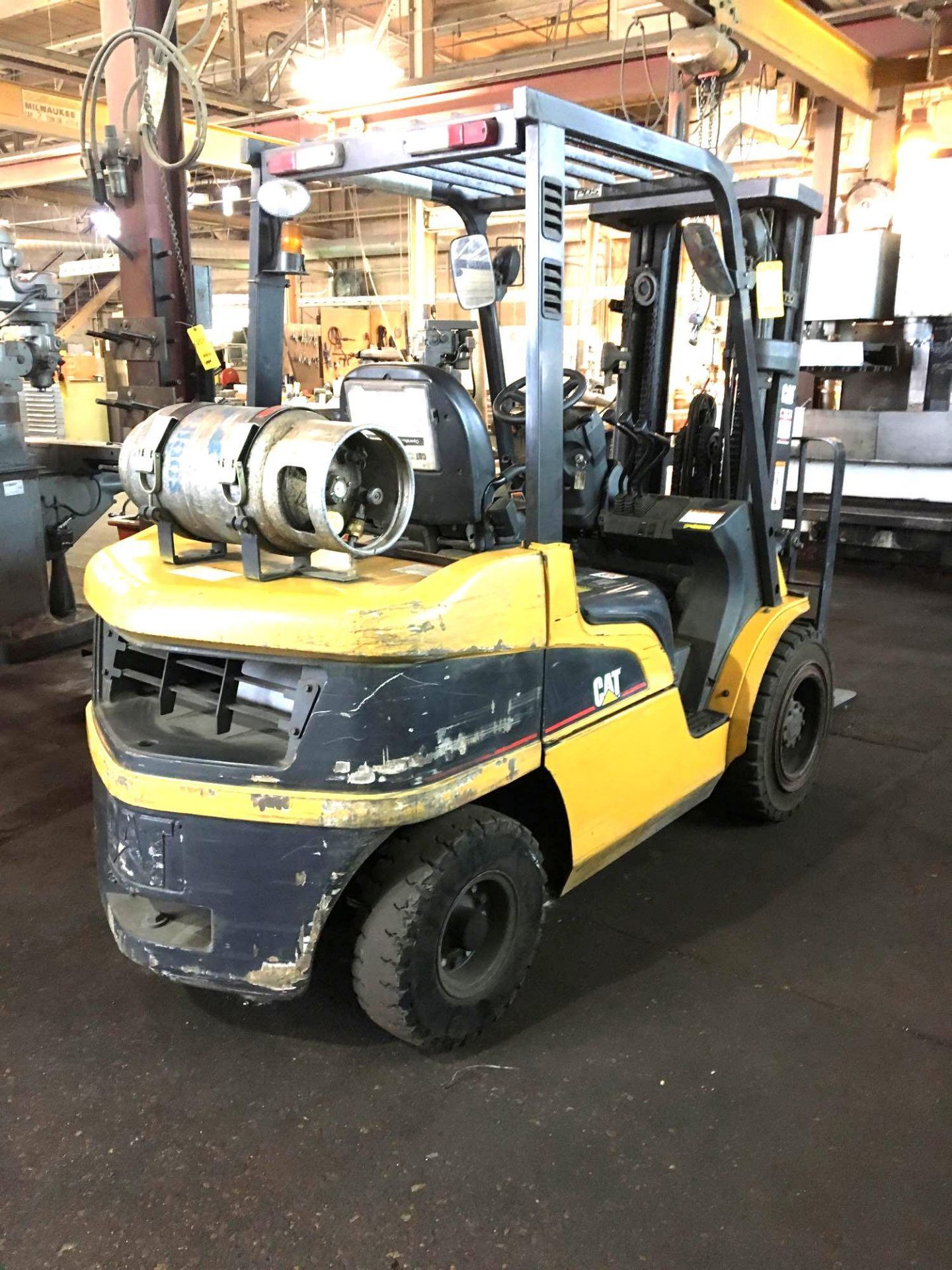 Caterpillar 6000lb. LP Fork Lift Model P6000-LP, S/N AT13F03623/B13869 Cushion Tires, Over Head