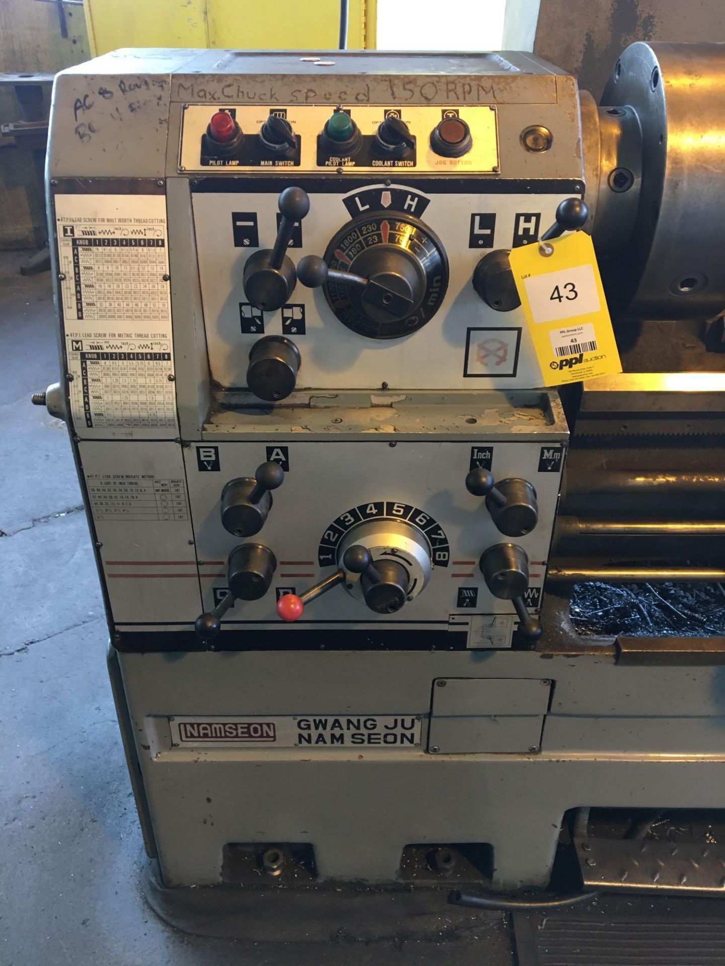 Acra Turn 16in. x 24in. x 40in. Gap Bed Engine Lathe Model 1640, S/N N1-86003489 (1991), 2in. - Image 3 of 3