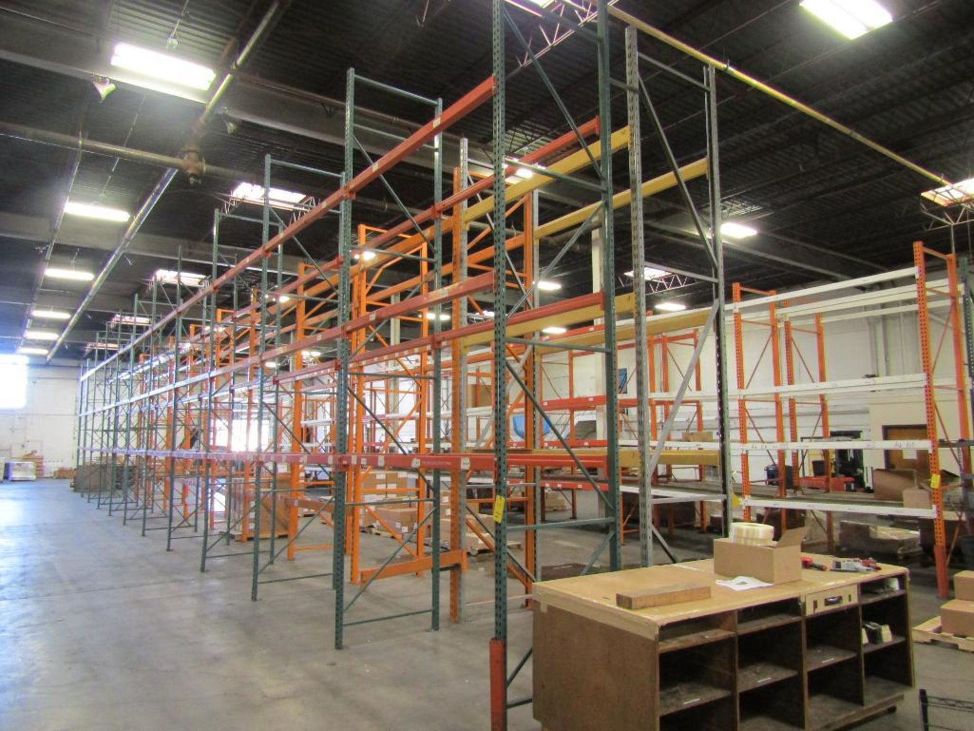 LOT: (11) Pallet Rack Sections - (9) 18ft. x 8ft. x 42in., (2) 16ft. x 8ft. x 42in.