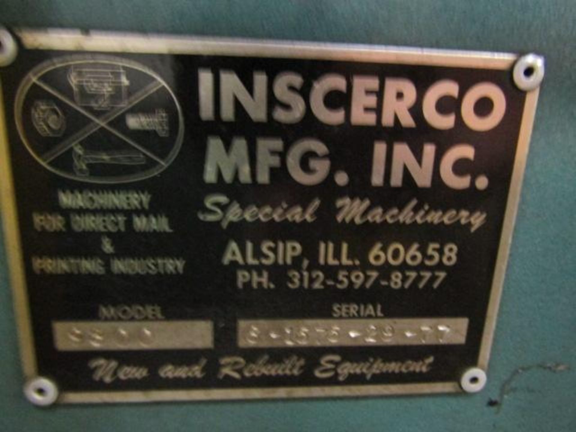 Inscerco 6 Station Envelope Inserter Model 9800, S/N 6-1575-29-77 (#8) - Image 3 of 3