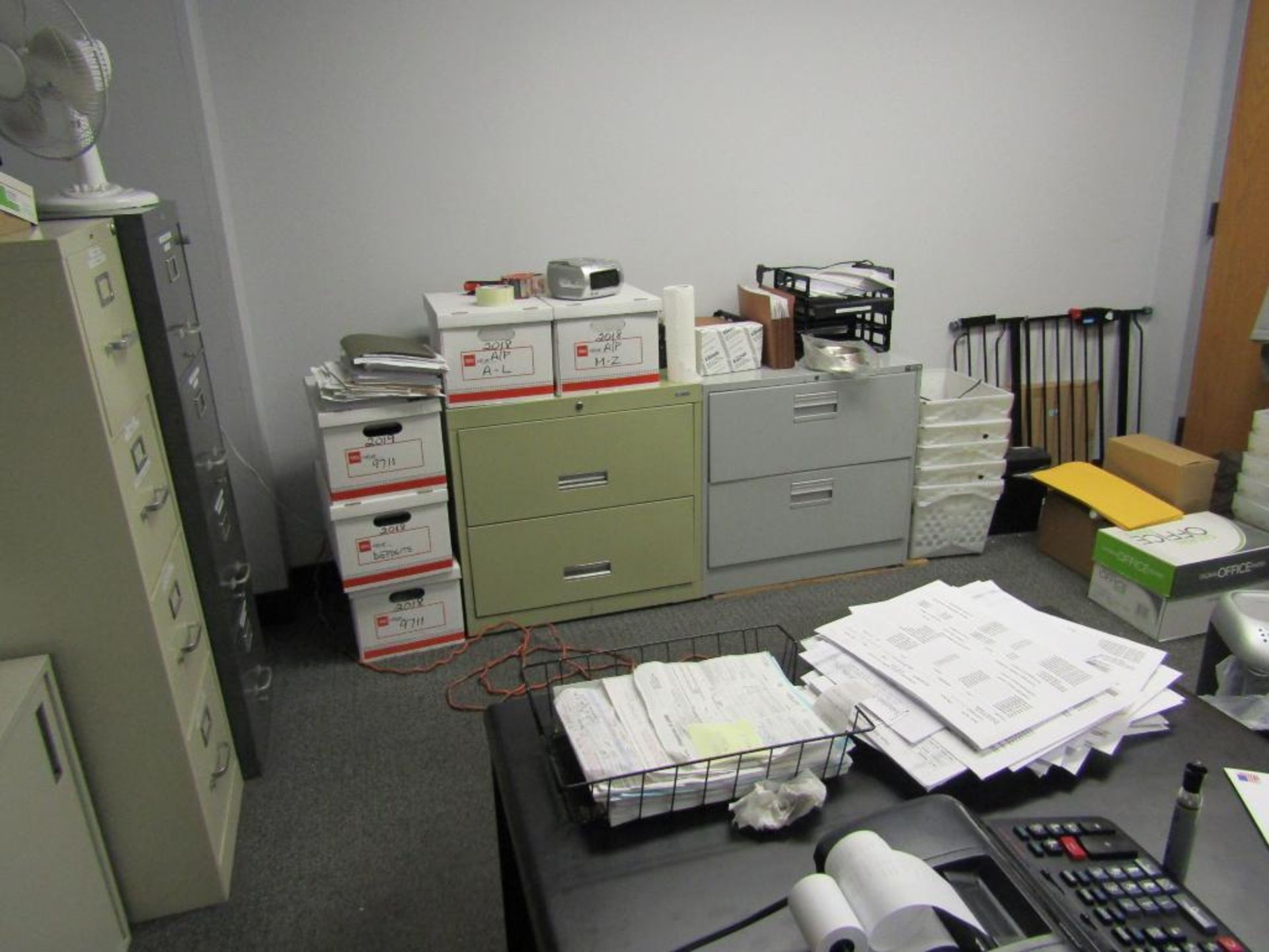 Office Desk, Chair, File Cabinets - Image 6 of 10