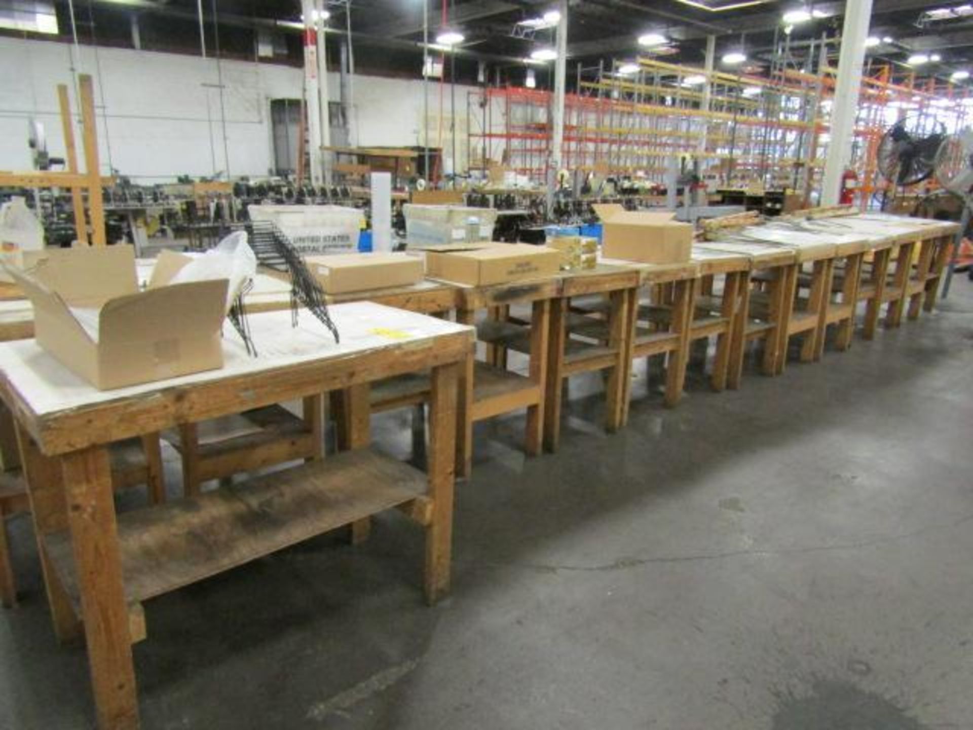 LOT: (8) Wood Tables 8ft. X 4ft. X 38in. (est.)