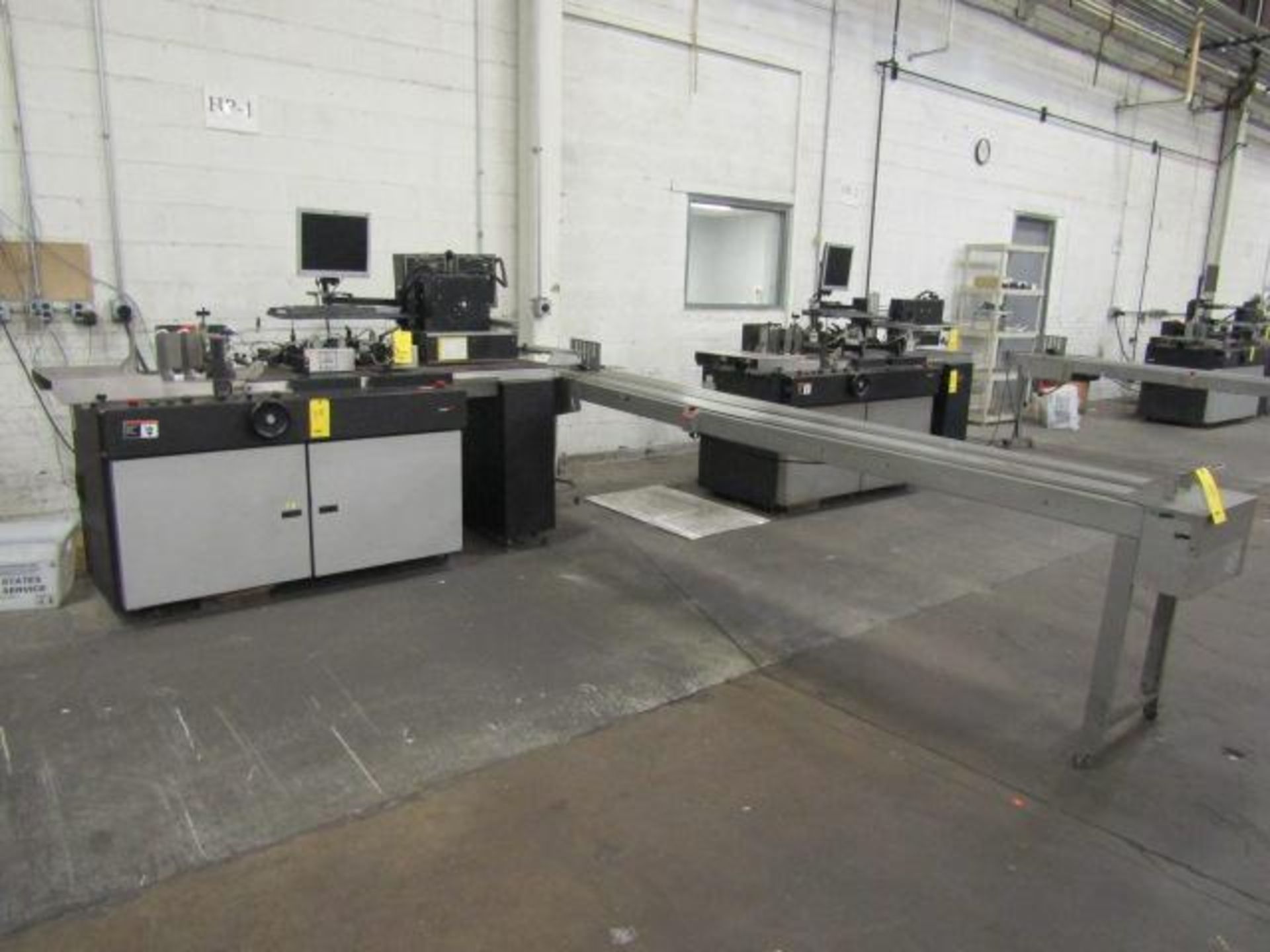 Cheshire Ink Jet Base Model R98700080WDR, S/N002010001, (3) MCS Array Print Heads, (2) Research Inc.