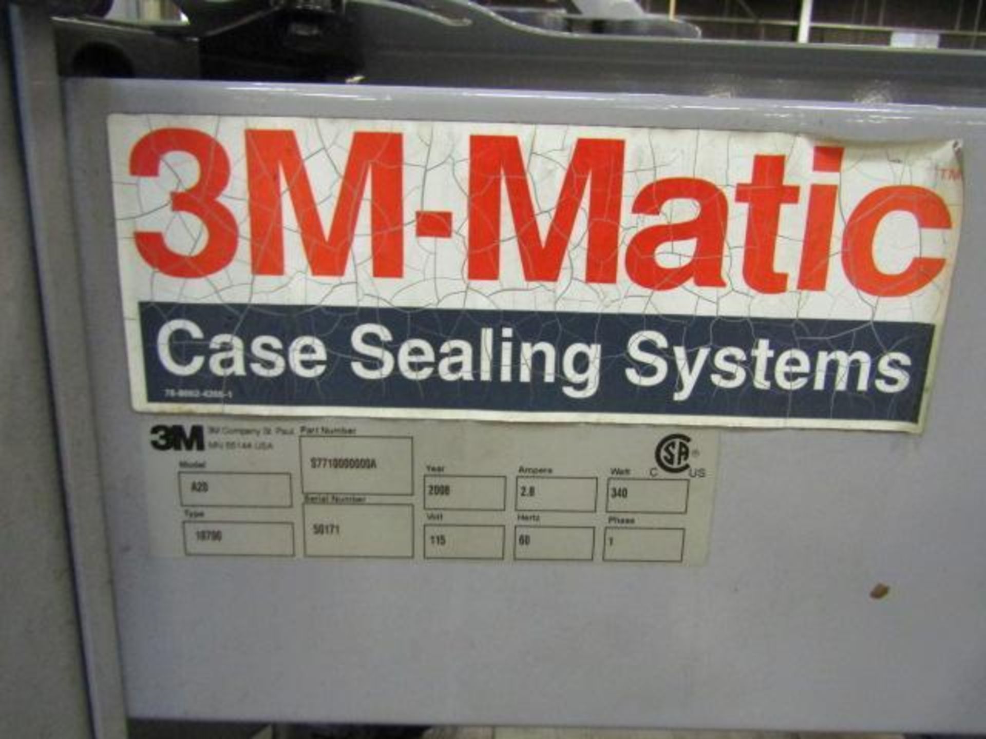 3M-Matic Top and Bottom Case Sealer Model A-20 Type 10700 - Image 4 of 4