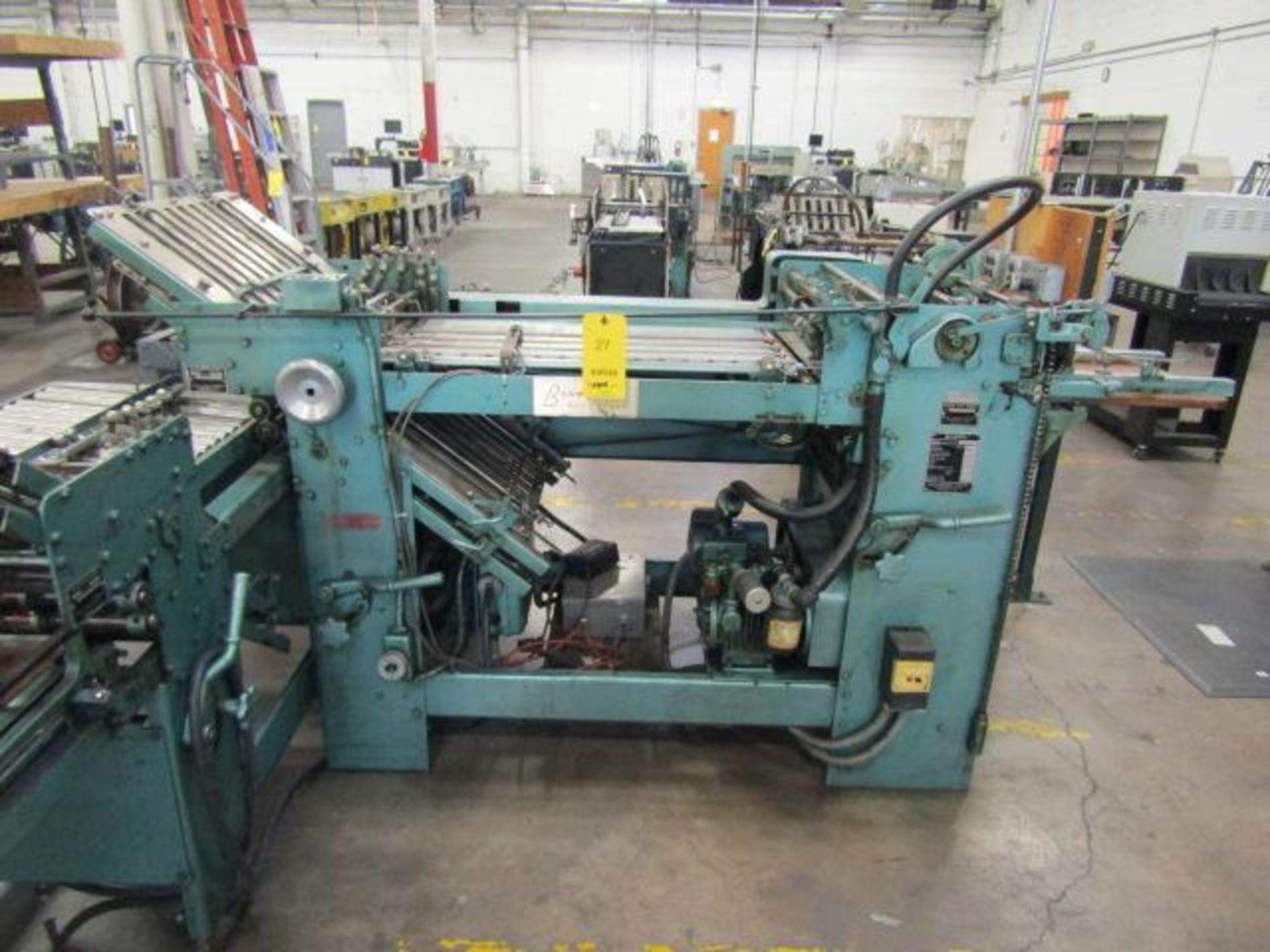 Baumfolder 16 Page Folder Model 20 x 26, S/N T2867426PS/40379, S-6 Pile Feeder, 20 x 20 Model 3RA - Image 3 of 6