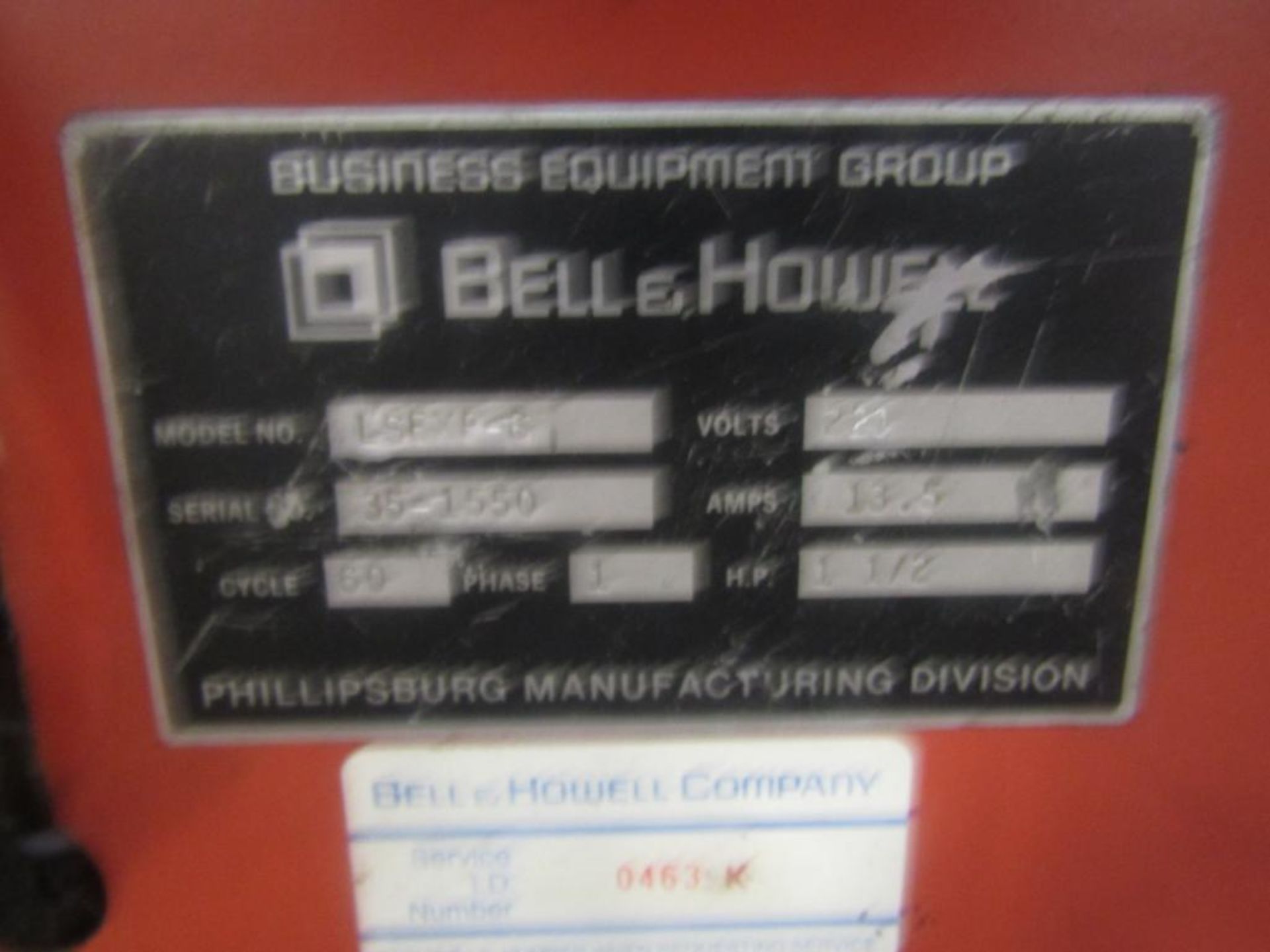 Bell and Howell 6 Station Envelope Inserter Model LSEXP-6, S/N 5-1550(#2) - Image 4 of 5