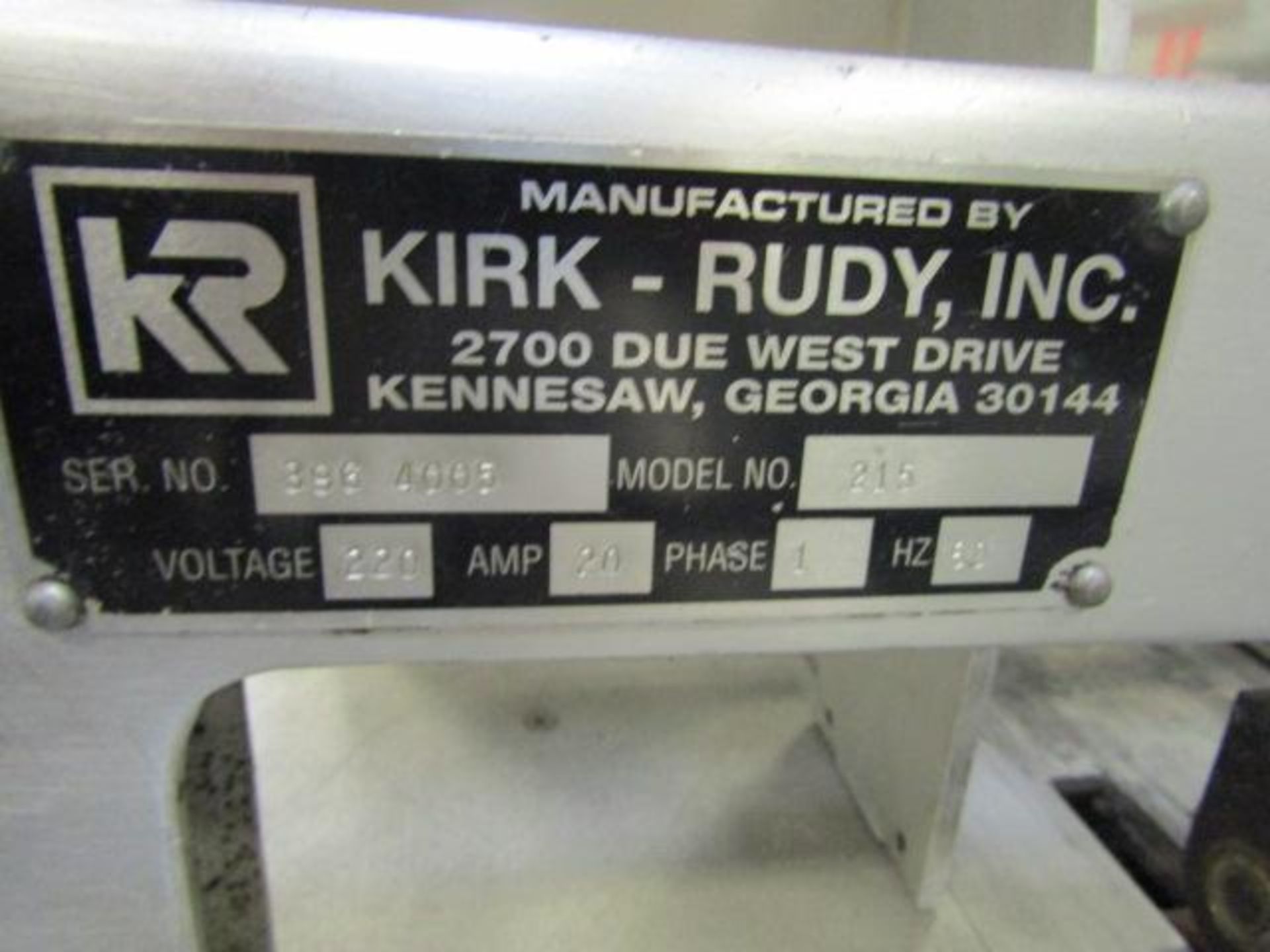 Kirk Rudy Ink Jet Base Model 215, S/N 3964005 - Image 5 of 5