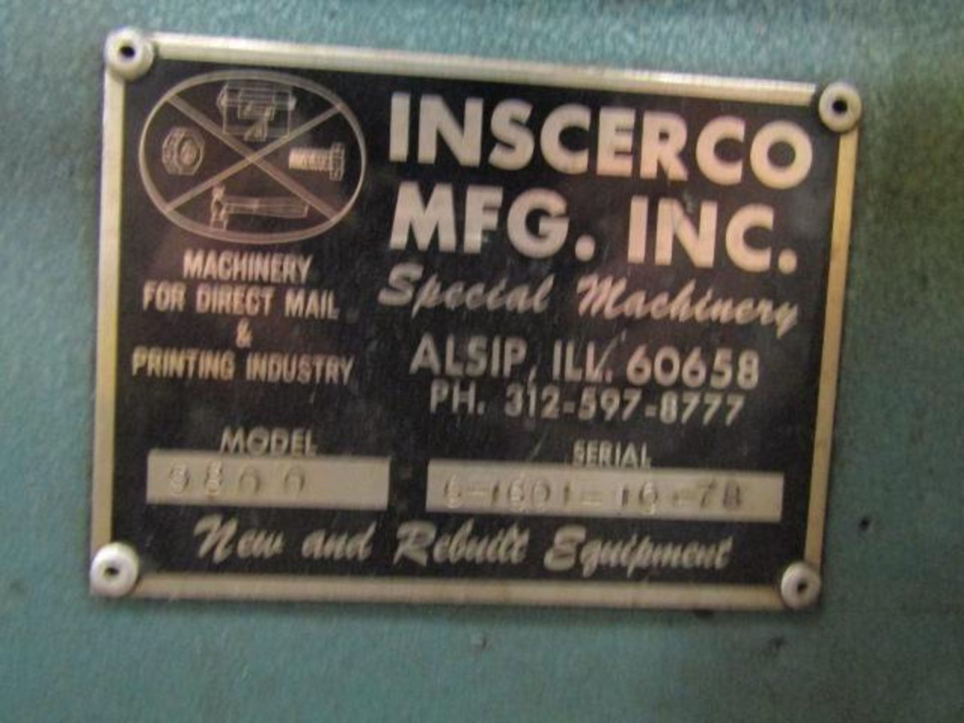 Inscerco 6 Station Envelope Inserter Model 9800, 6-1601-10-78 (#7) - Image 3 of 3