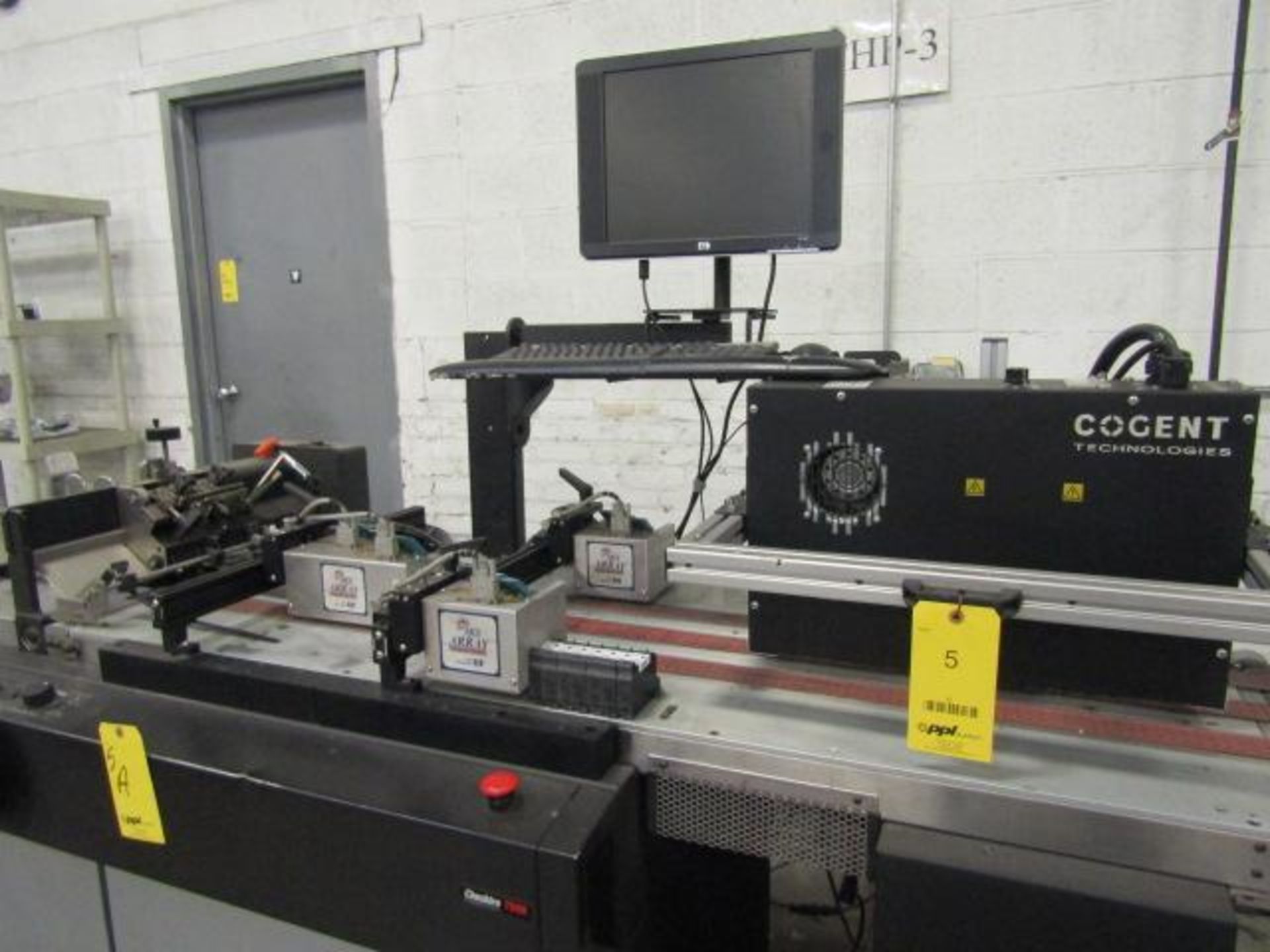 Cheshire Ink Jet Base Model 98700-82, S/N 43145, (3) MCS Array Print Heads, (1) Cogent - Image 3 of 6