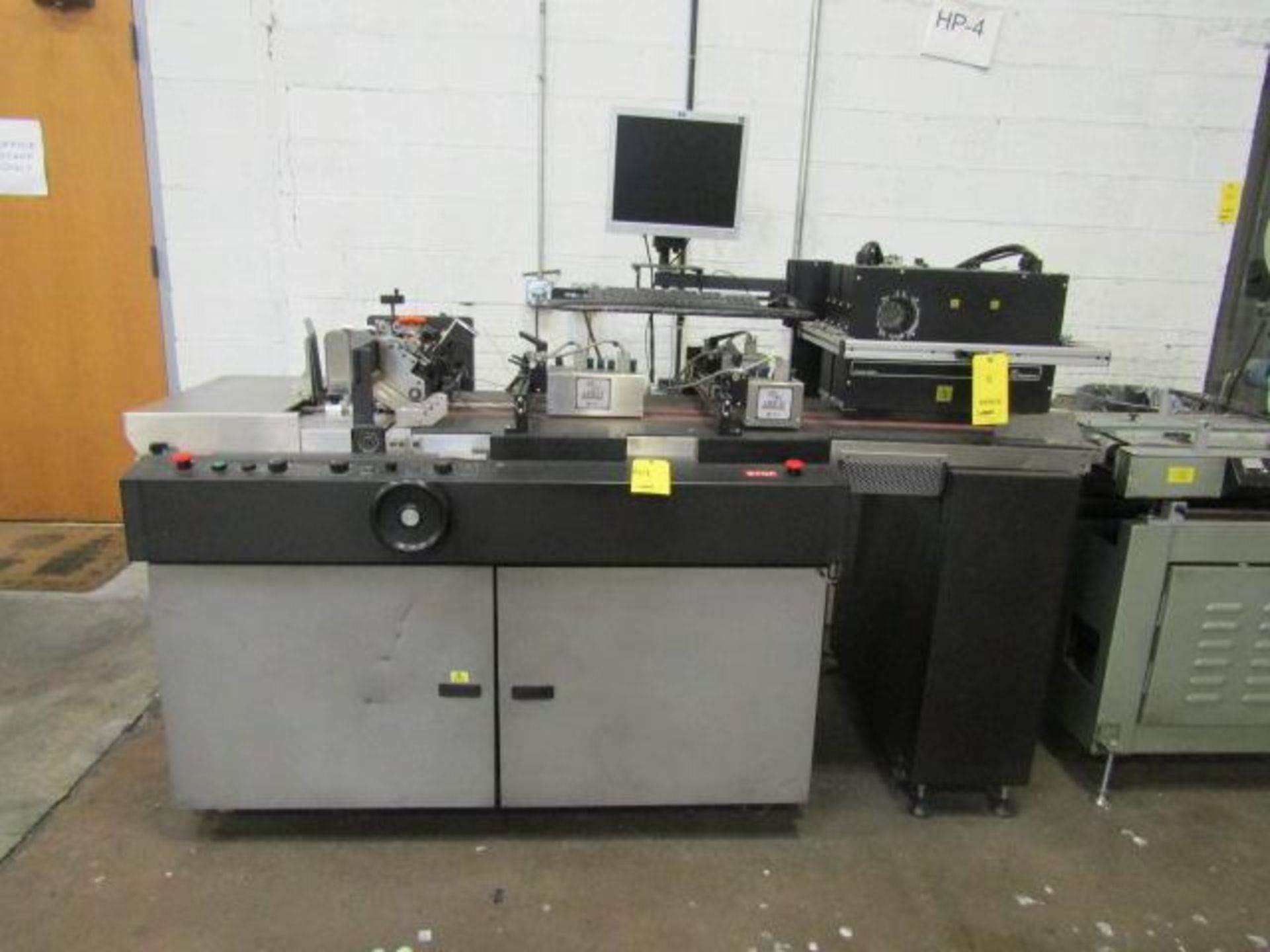 Marconi Ink Jet Base Model 987000-80, S/N00840002WD, (3) MCS Array Print Heads, (2) Research Inc.