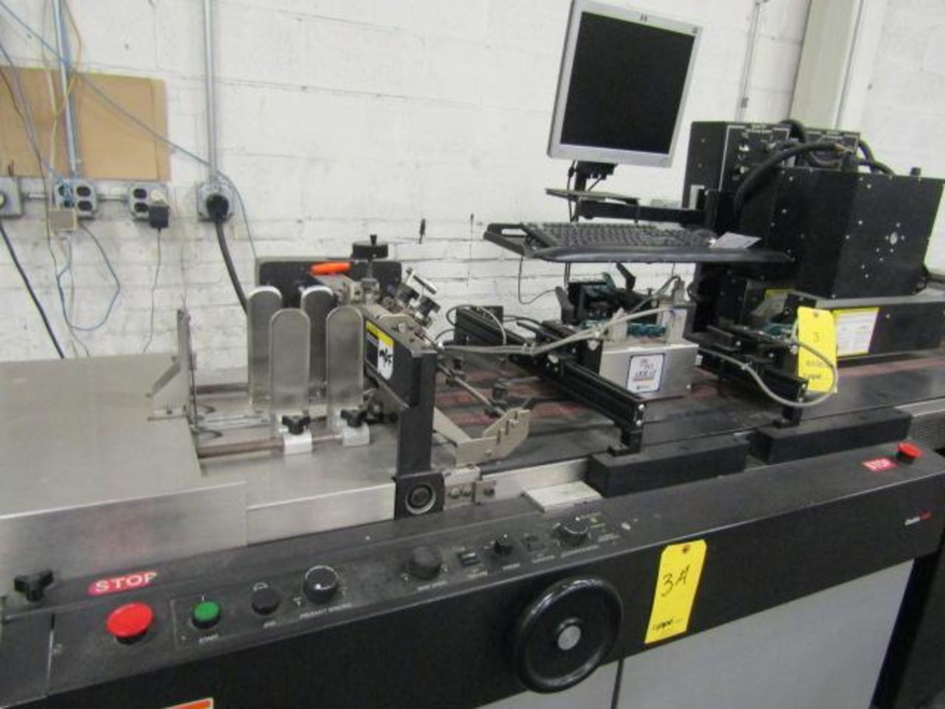 Cheshire Ink Jet Base Model R98700080WDR, S/N002010001, (3) MCS Array Print Heads, (2) Research Inc. - Image 4 of 6