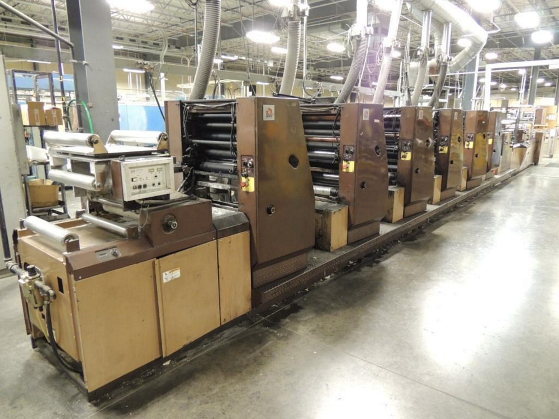 1993 Didde VIP 6 Unit Variable Cut Off 20 1/2 in. Web Offset Press, (6) 14 in. and (6) 22 in. Insert - Image 6 of 14