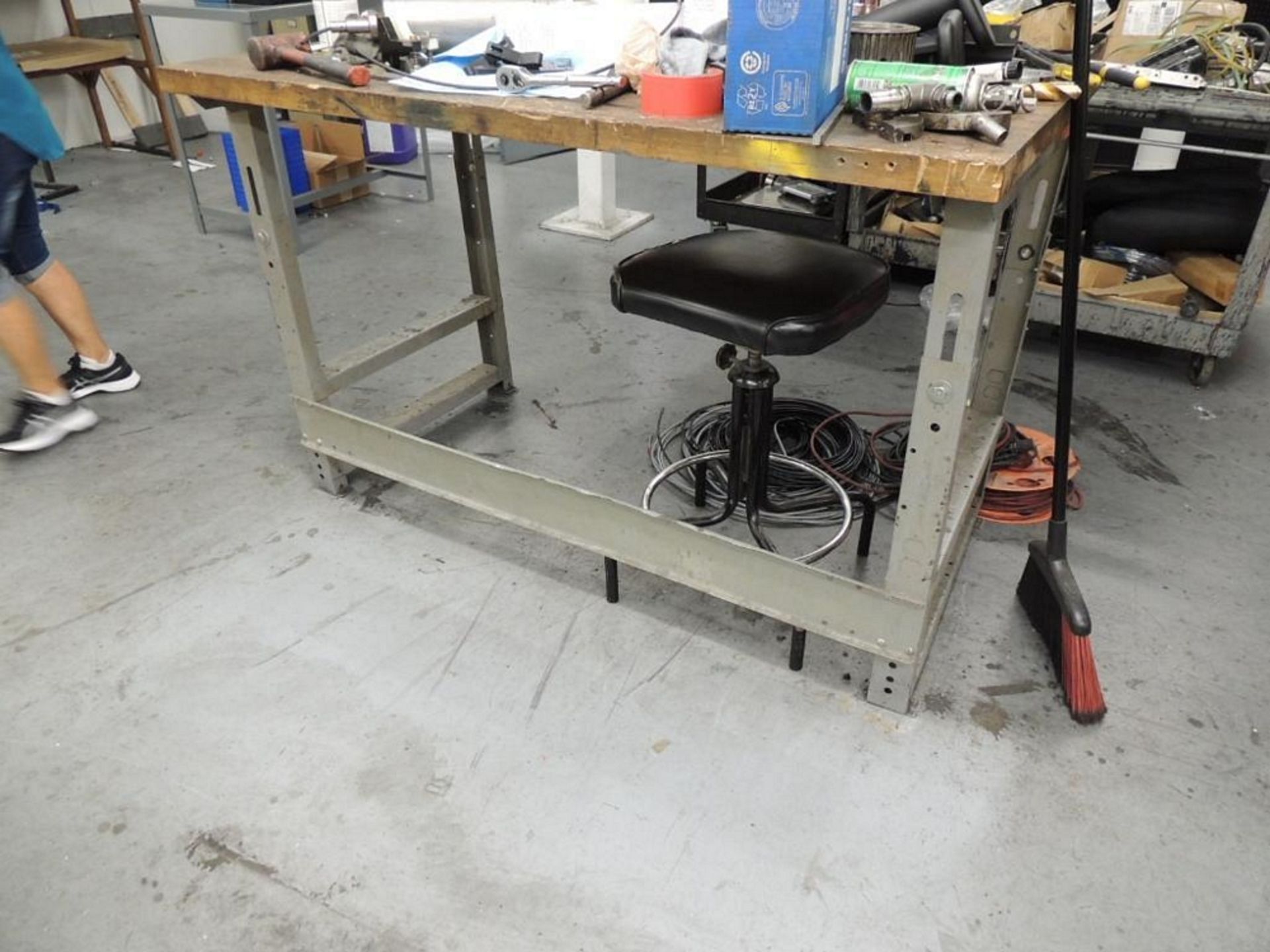 LOT: (4) Work Benches, (3) Carts W/ Misc. Parts - Image 3 of 4