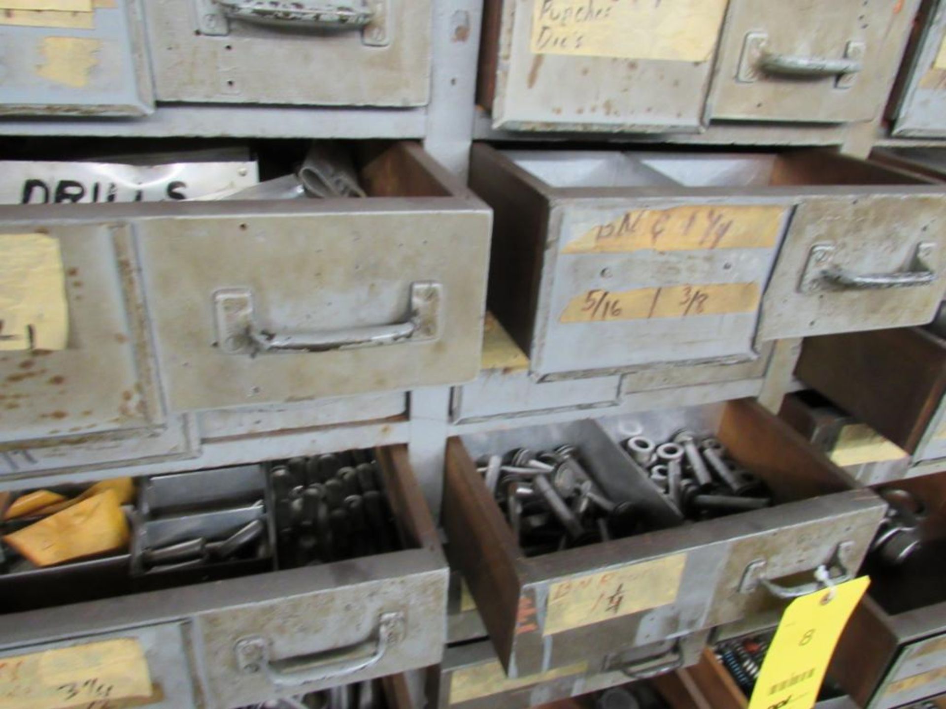 LOT: 33-Drawer Wooden Cabinet, with Assorted Die Parts - Image 3 of 4