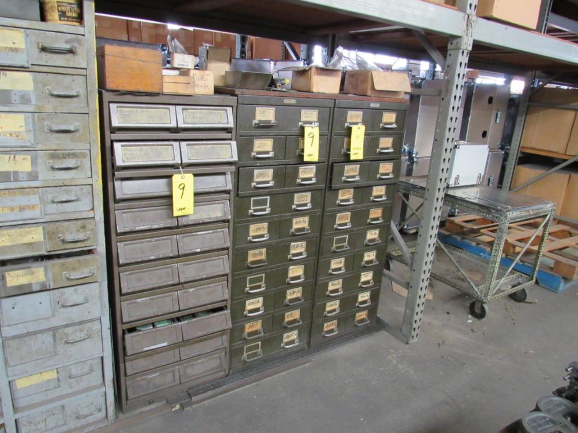 LOT: (3) Multi-Drawer Cabinets, with Assorted Die Parts