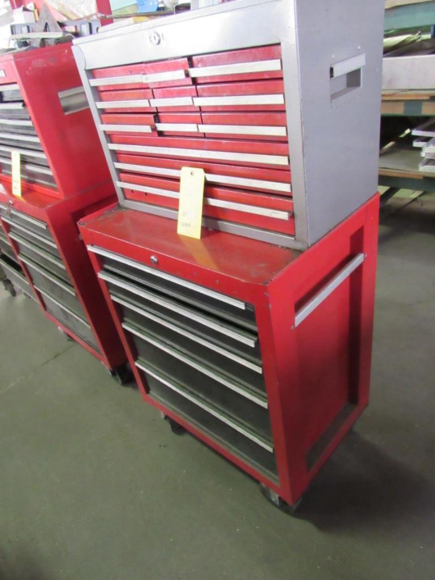 LOT: Craftsman 12-Drawer Tool Box & 5-Drawer Tool Cart, with Contents