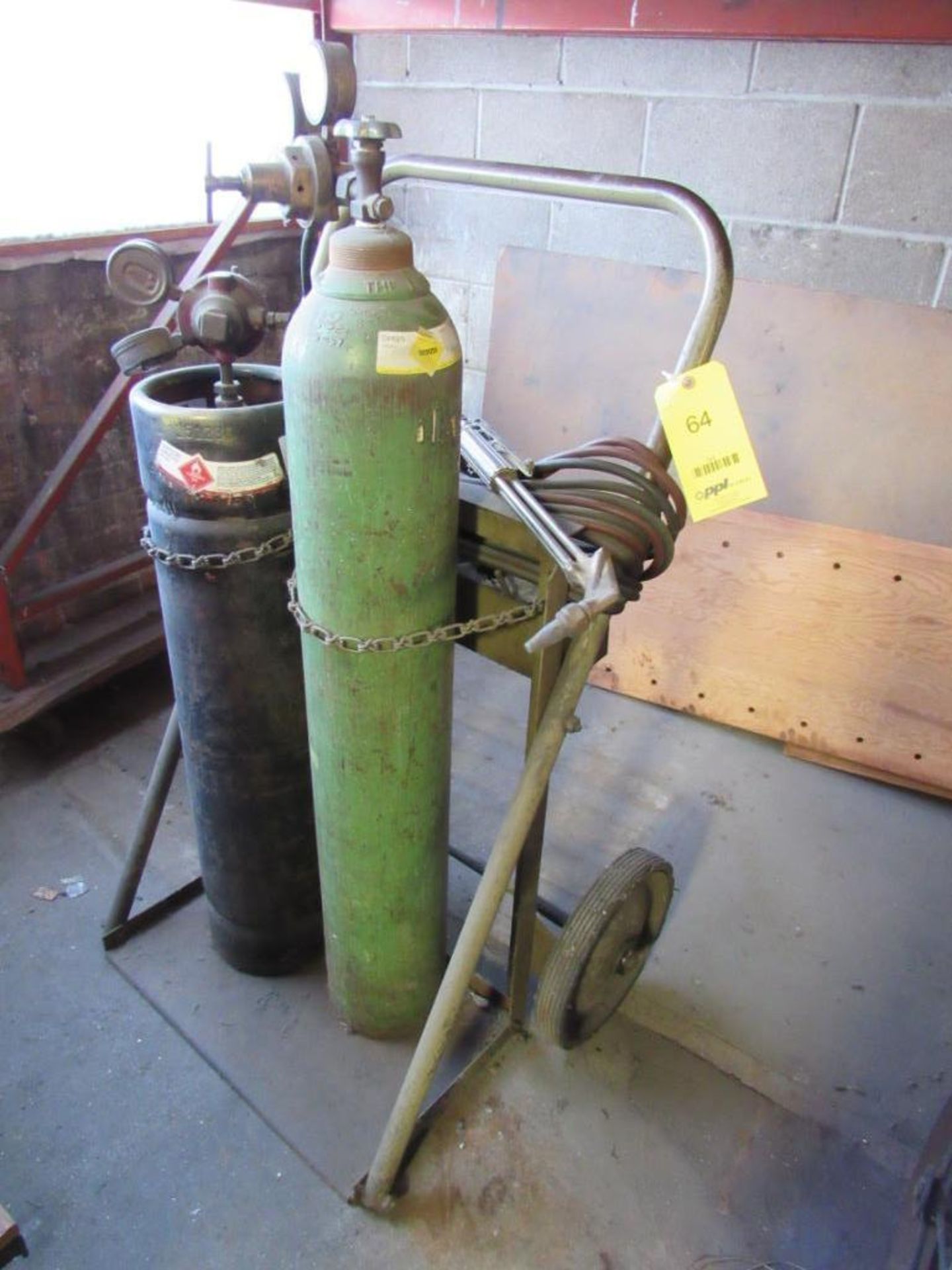 Acetylene Torch Cart with Torch, Hose & Gauges