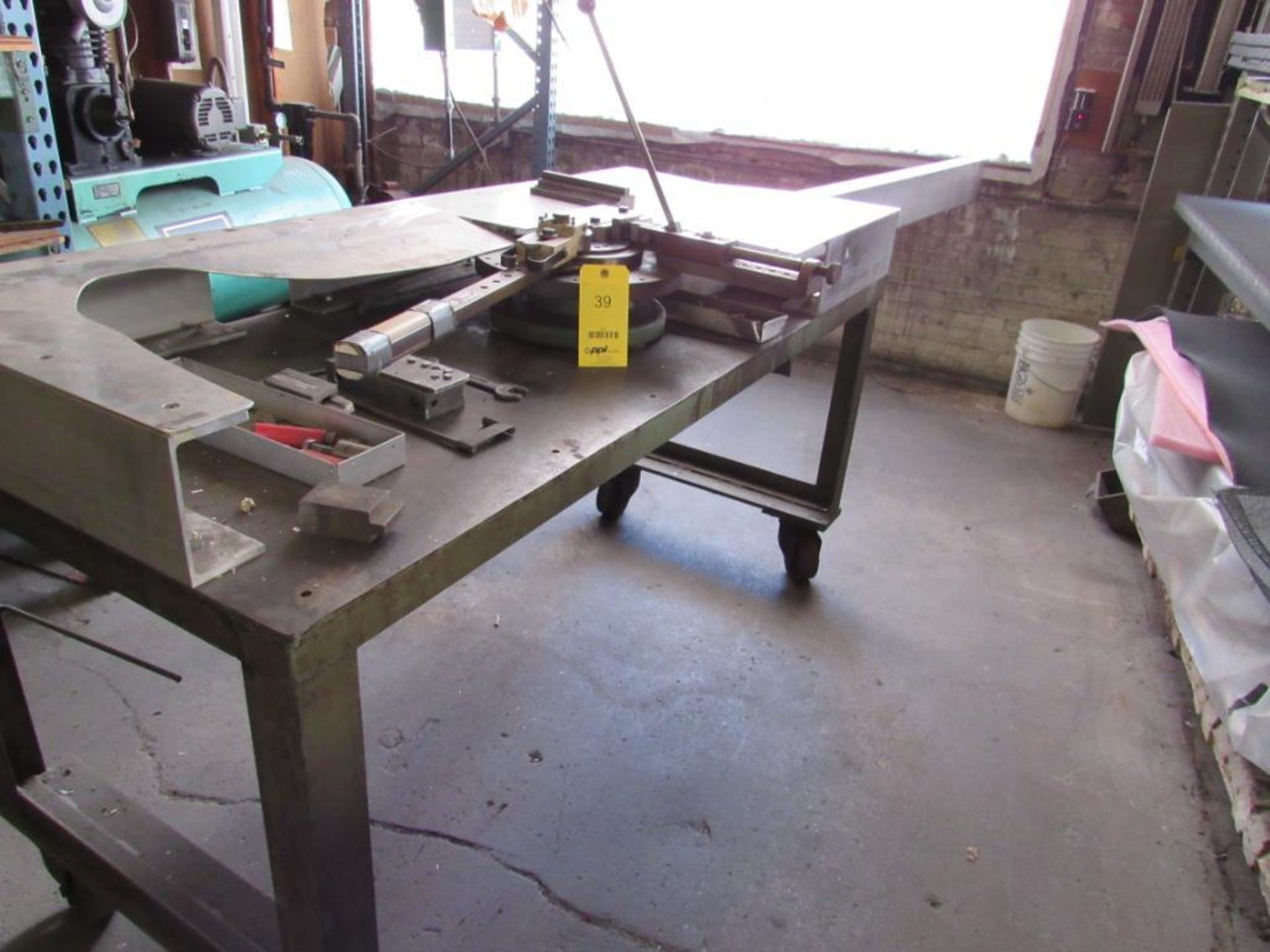 DiAcro Bench Top Manual Rotary Bar Bender No. 2, S/N 1-2433, with Cart