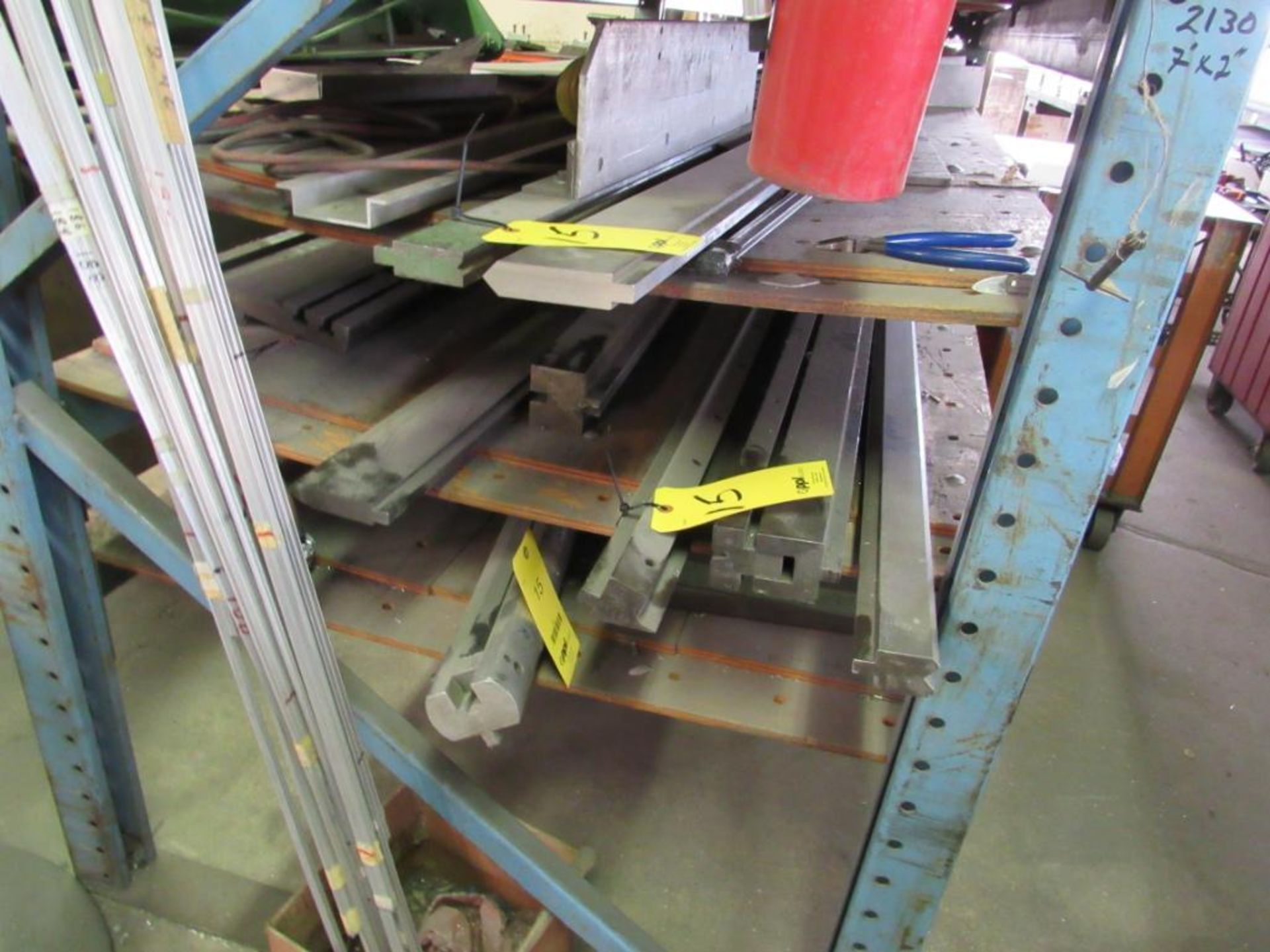 LOT: Assorted Press Brake Dies ONLY on (3) Shelves of Pallet Rack