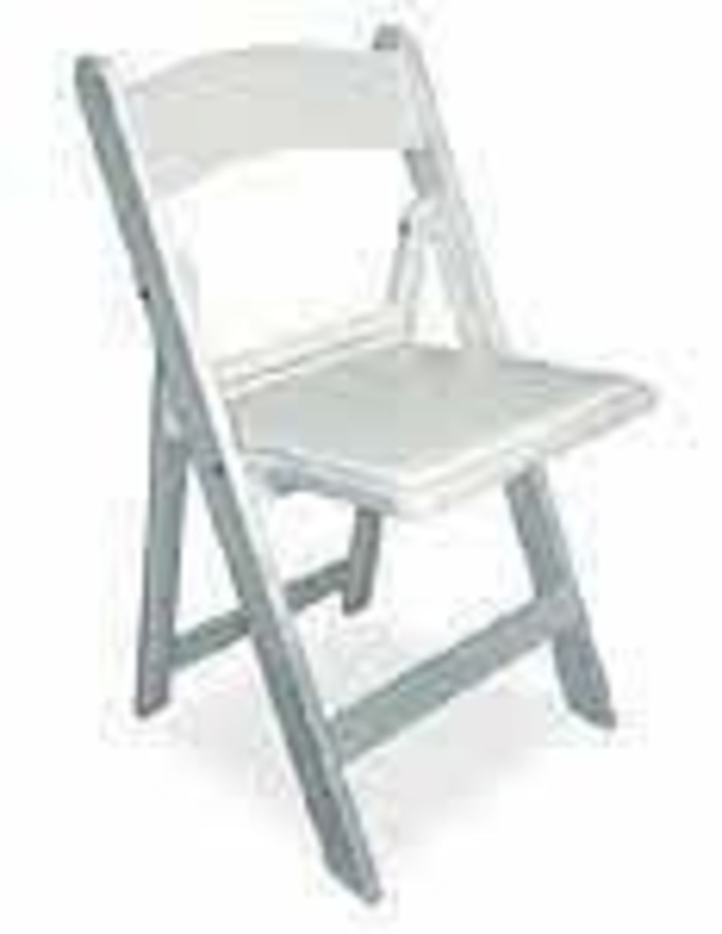 LOT: (50) Chair-Garden, White, White Pad,(Wood)