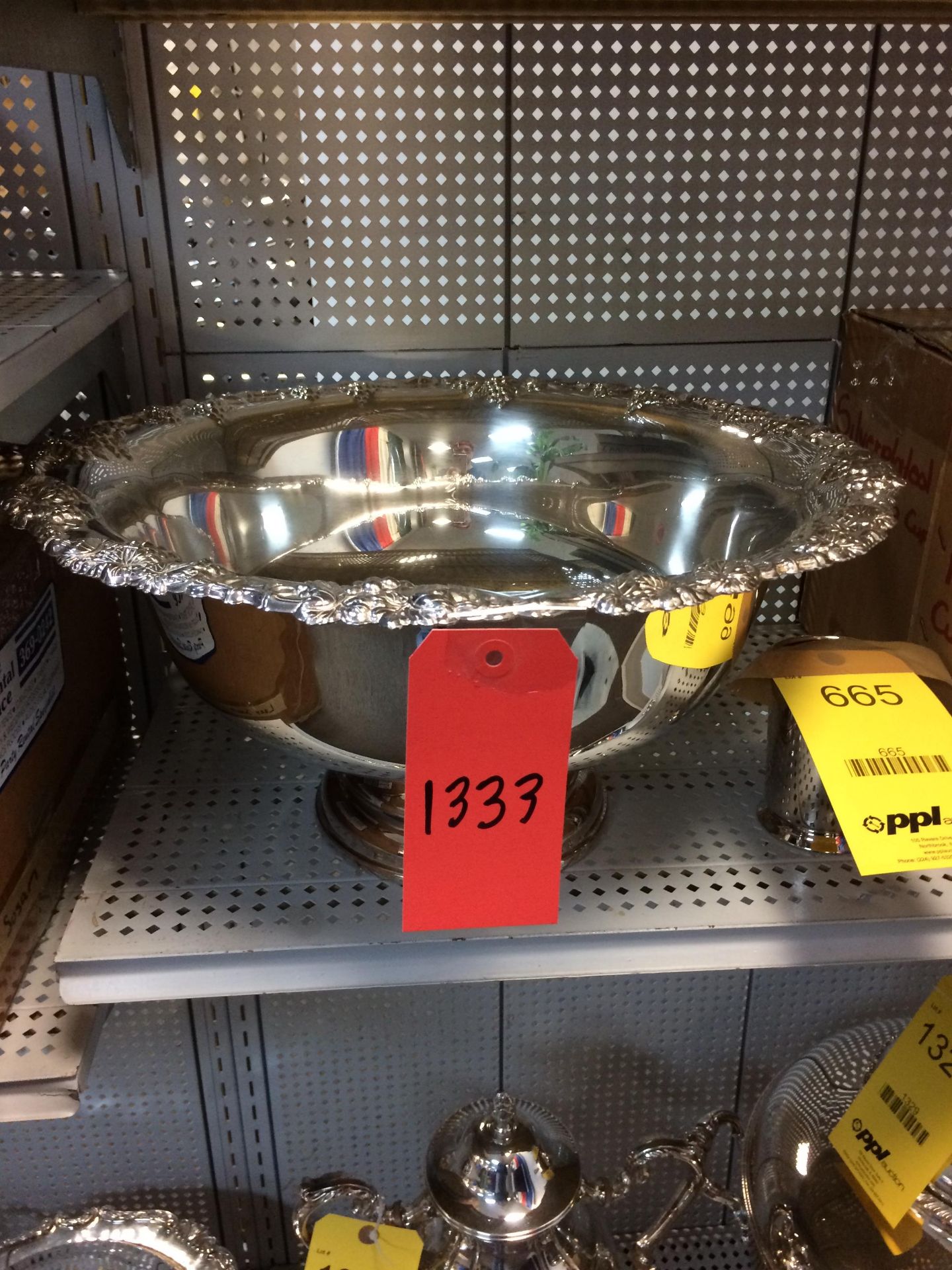 LOT: (3) Punch Bowl-Silver - Image 2 of 3
