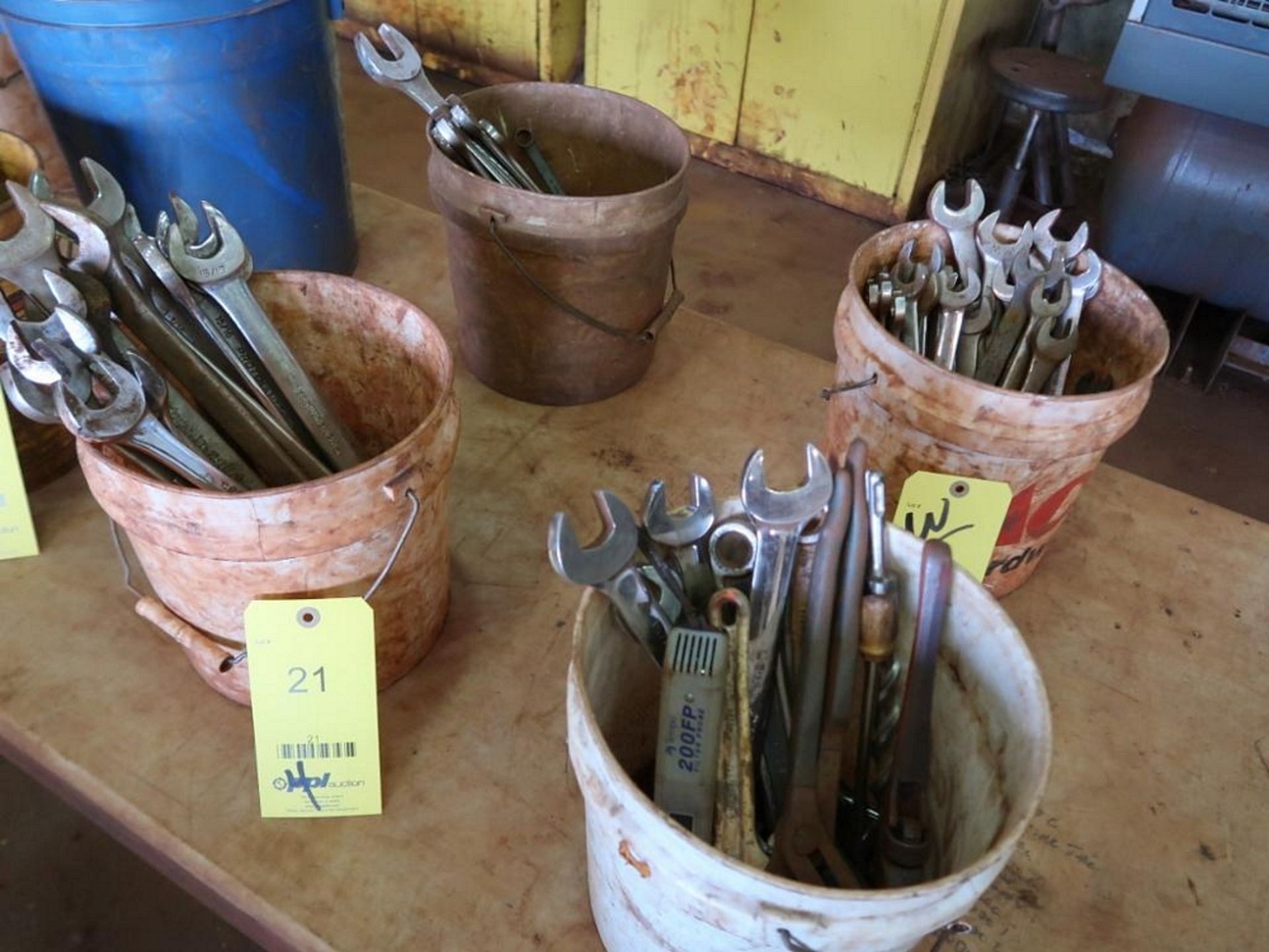 LOT: Assorted Combination Wrenches in (4) Buckets