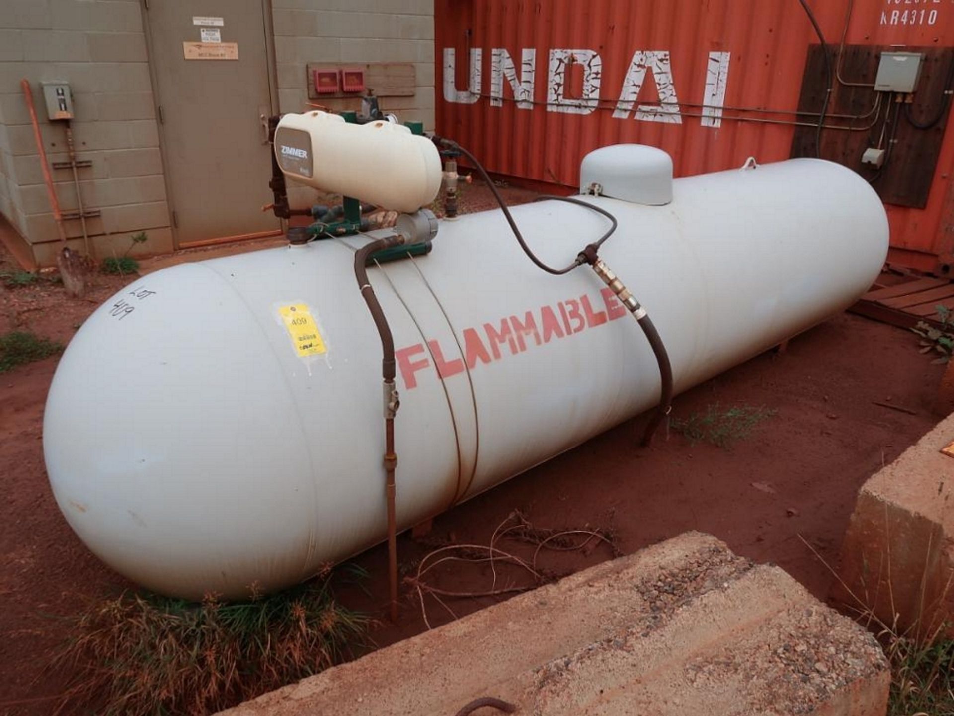 1000 Gallon LP Gas Storage Tank, with Zimmer LPG Vaporizer (next to #5 MCC building)