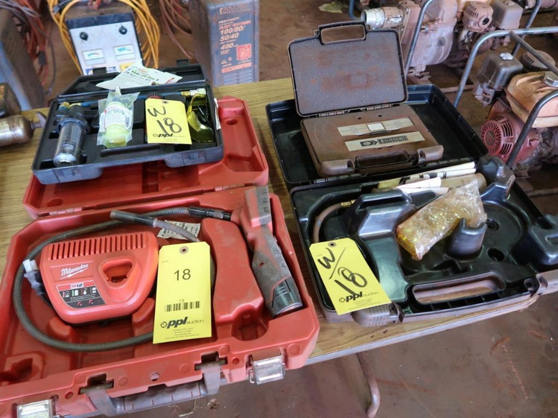 LOT: Milwaukee Cordless Inspection Camera with Charger & Battery, (2) Assorted UV Dye & Oil Inspecti