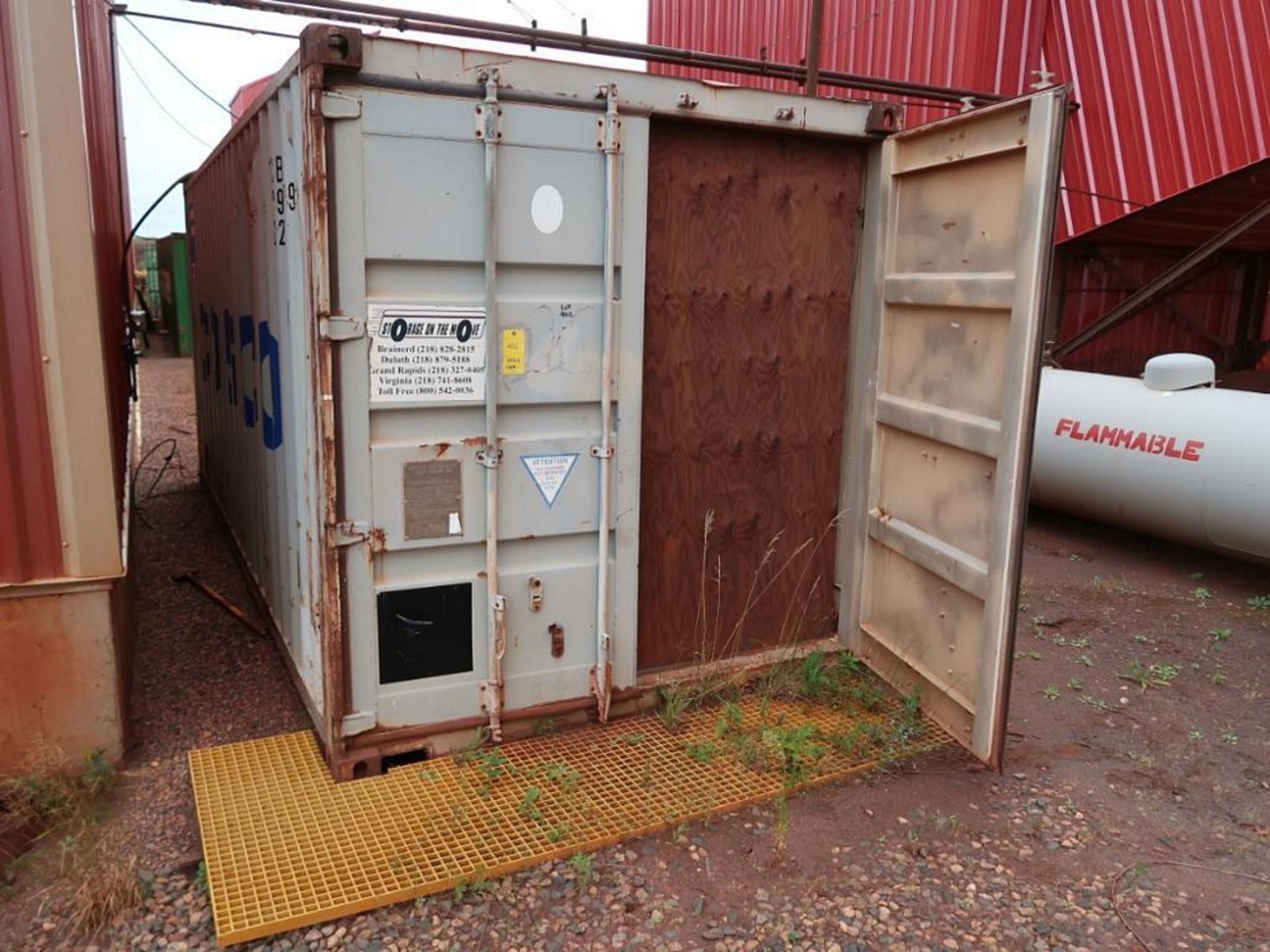 20 ft. Cargo Container Used as Office, with Contents (next to garage) - Image 2 of 4