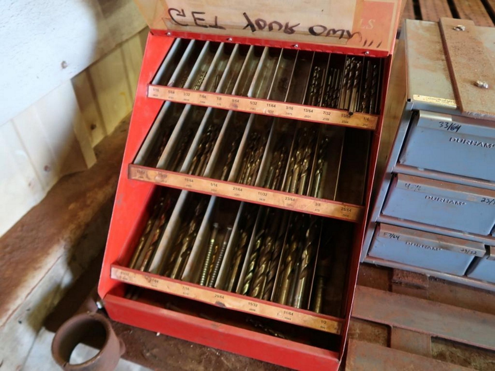 LOT: (2) Assorted Drill Bit Cabinets, with Assorted Bits - Image 2 of 2
