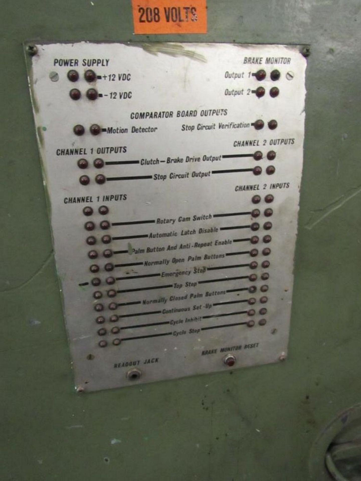 Danly 100 Ton 2-Point Straight Side Press Model S2-100-48-36, S/N 67251601, 2 in. Adjustment, 24 in. - Image 5 of 5