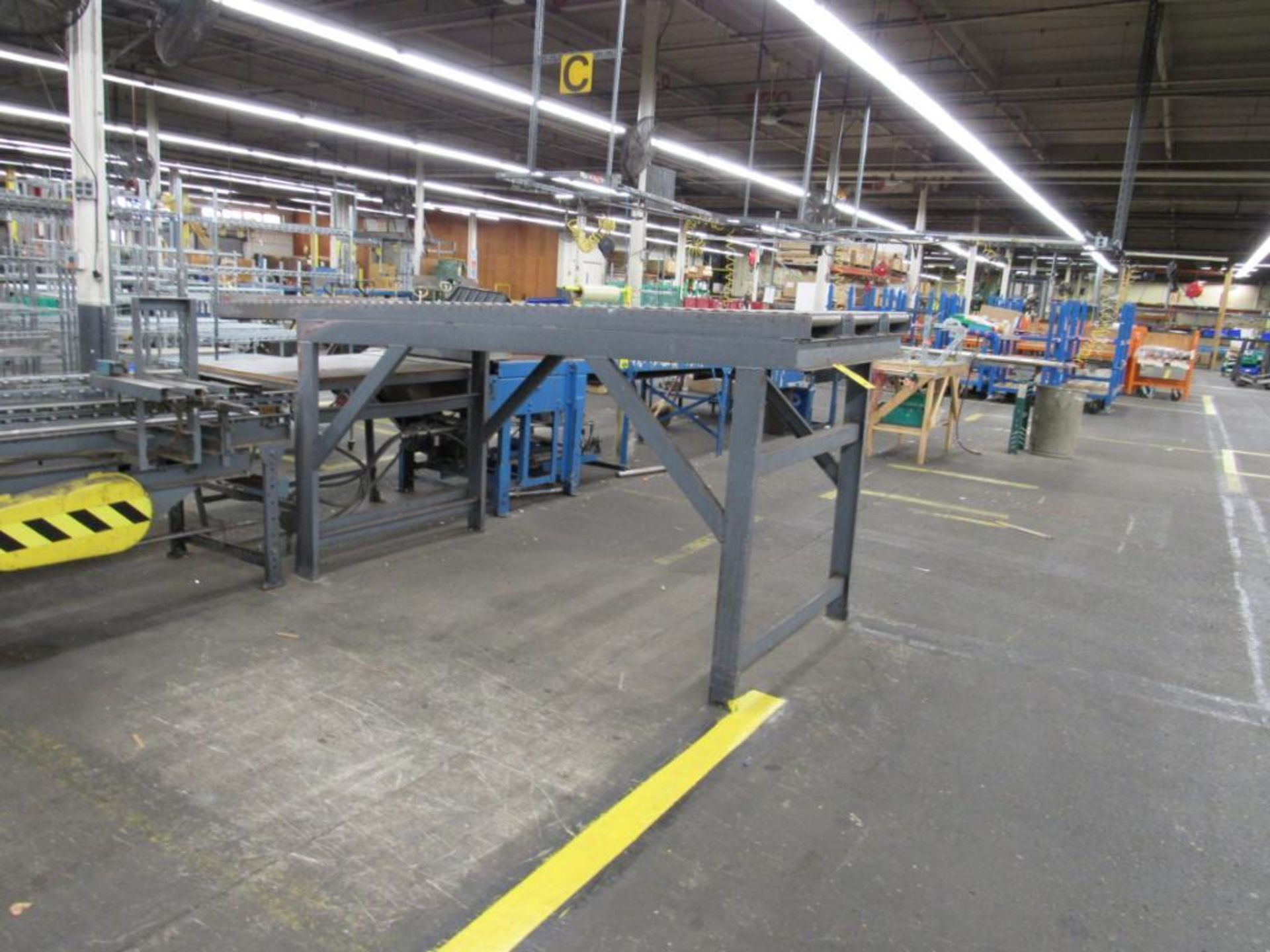 LOT: Stone Packaging Line #C including: (1) 19 in. x 8 ft. Roller Conveyor Table (1) 24 in. x 21 ft. - Image 3 of 6