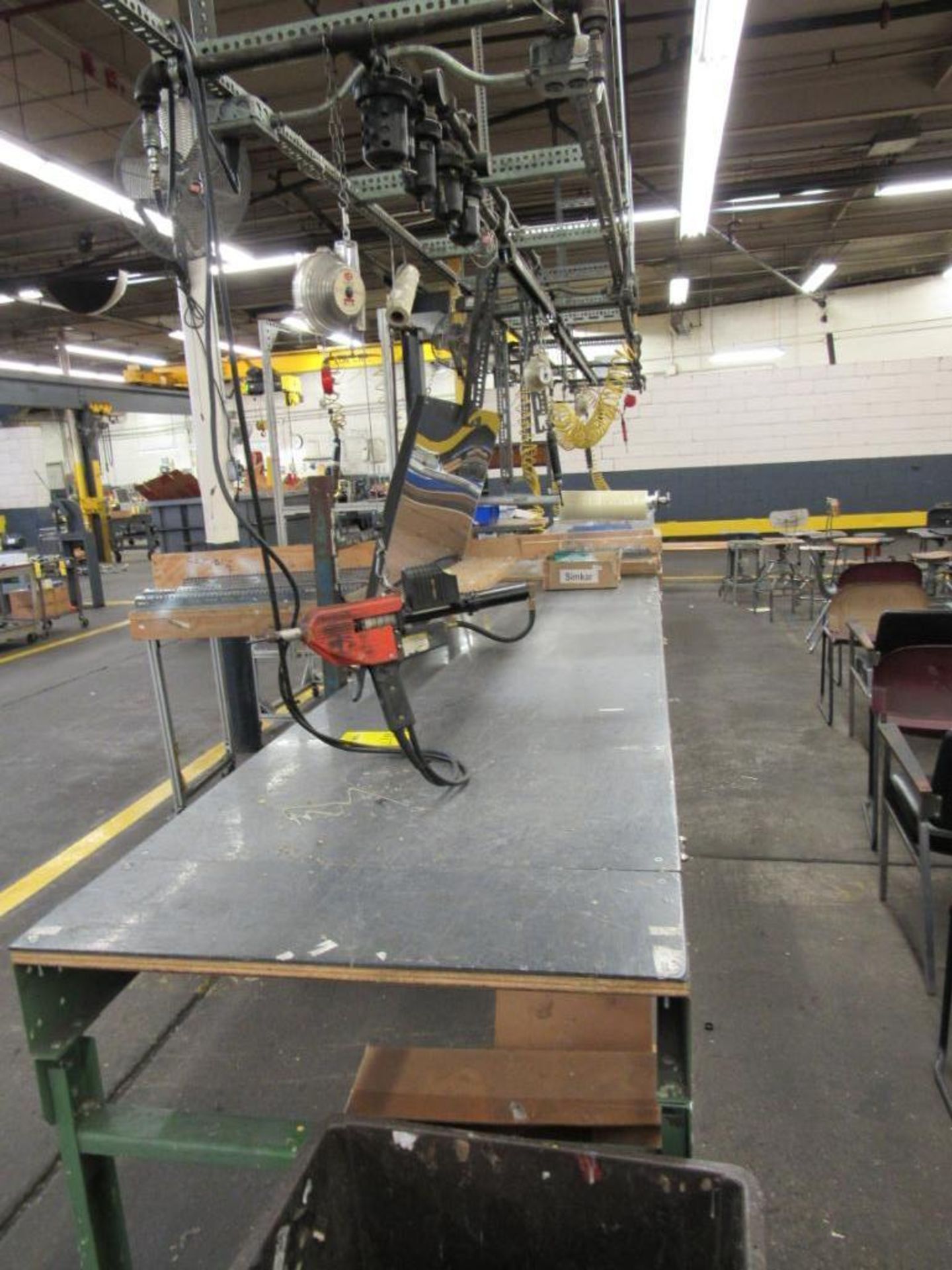 LOT: Packaging Lines #K & #J including: (1) 36 in. x 20 ft. Roller Conveyor used as Work Table (1) 3 - Image 2 of 5